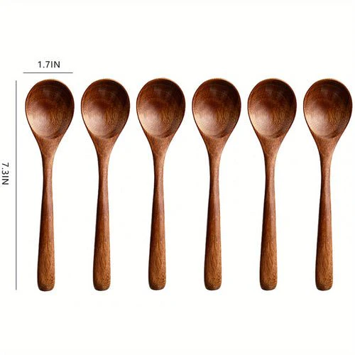 Handcrafted Wooden Spoons Set – Geometric Pattern Eco-Friendly Utensils - Image 7