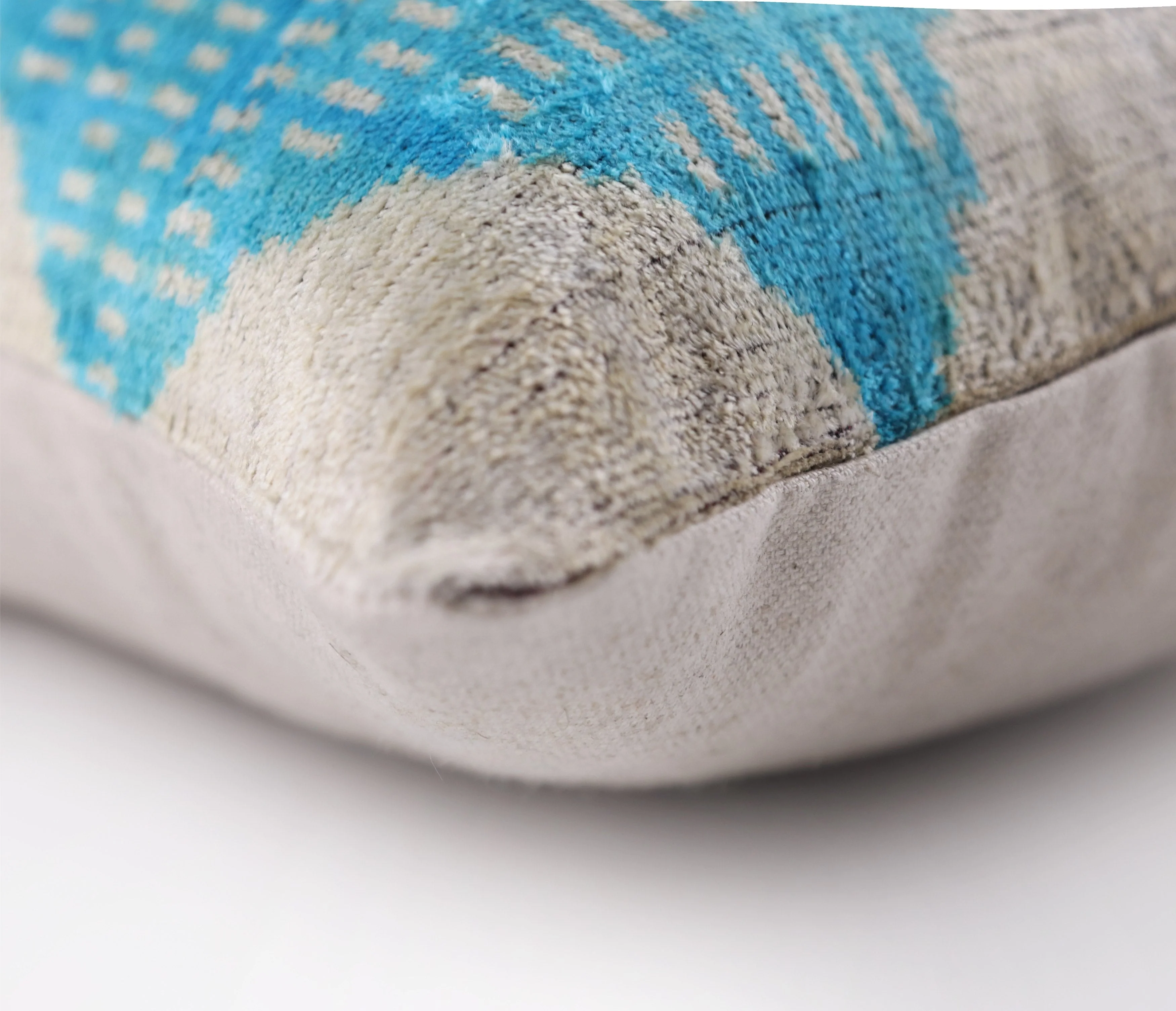 Handmade 16x24 Turquoise Silk Velvet Throw Pillow – Luxury Geometric Lumbar Cushion - Image 8