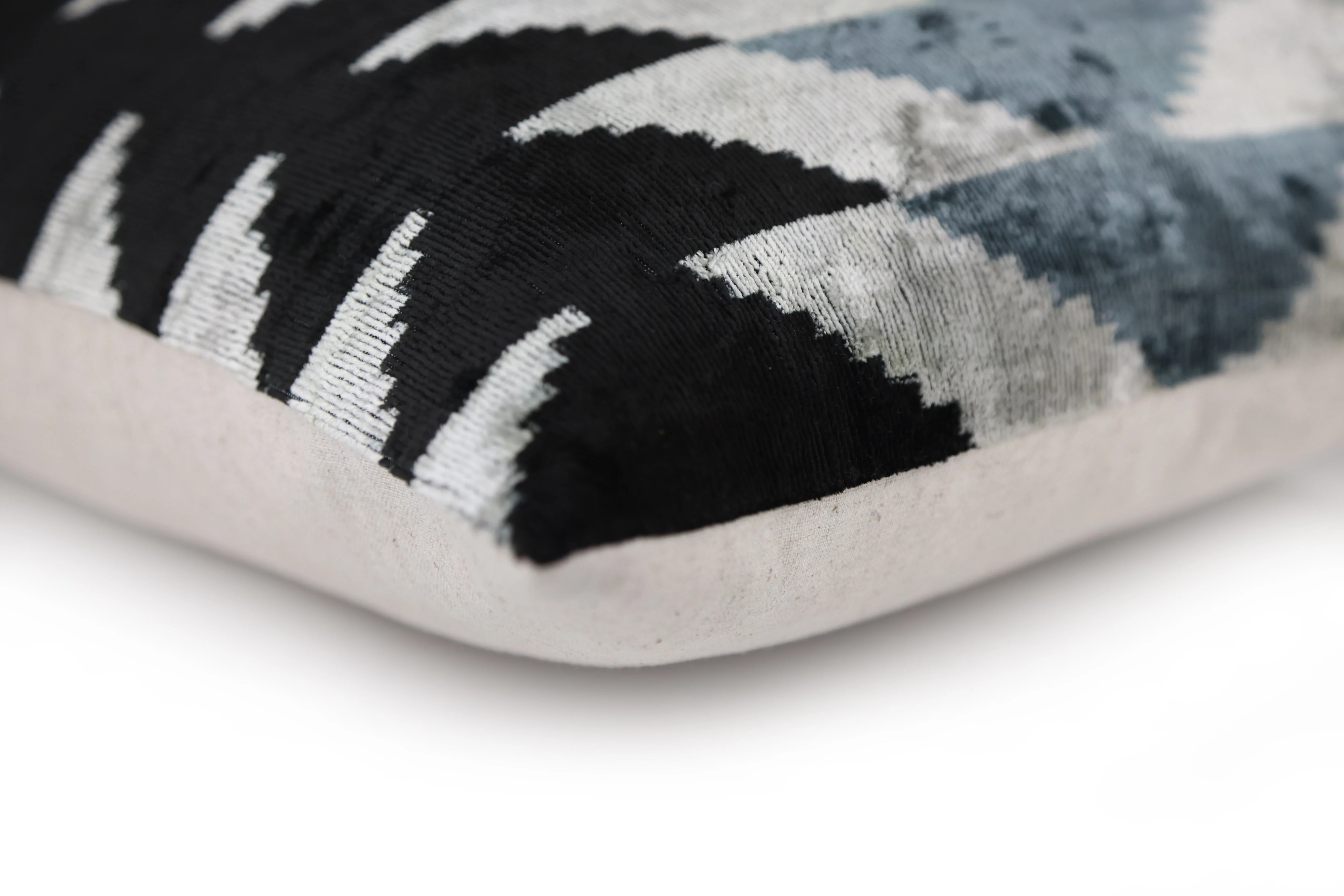 Handmade Black Gray Chevron Velvet Pillow – 16x24 in Luxury Accent - Image 9