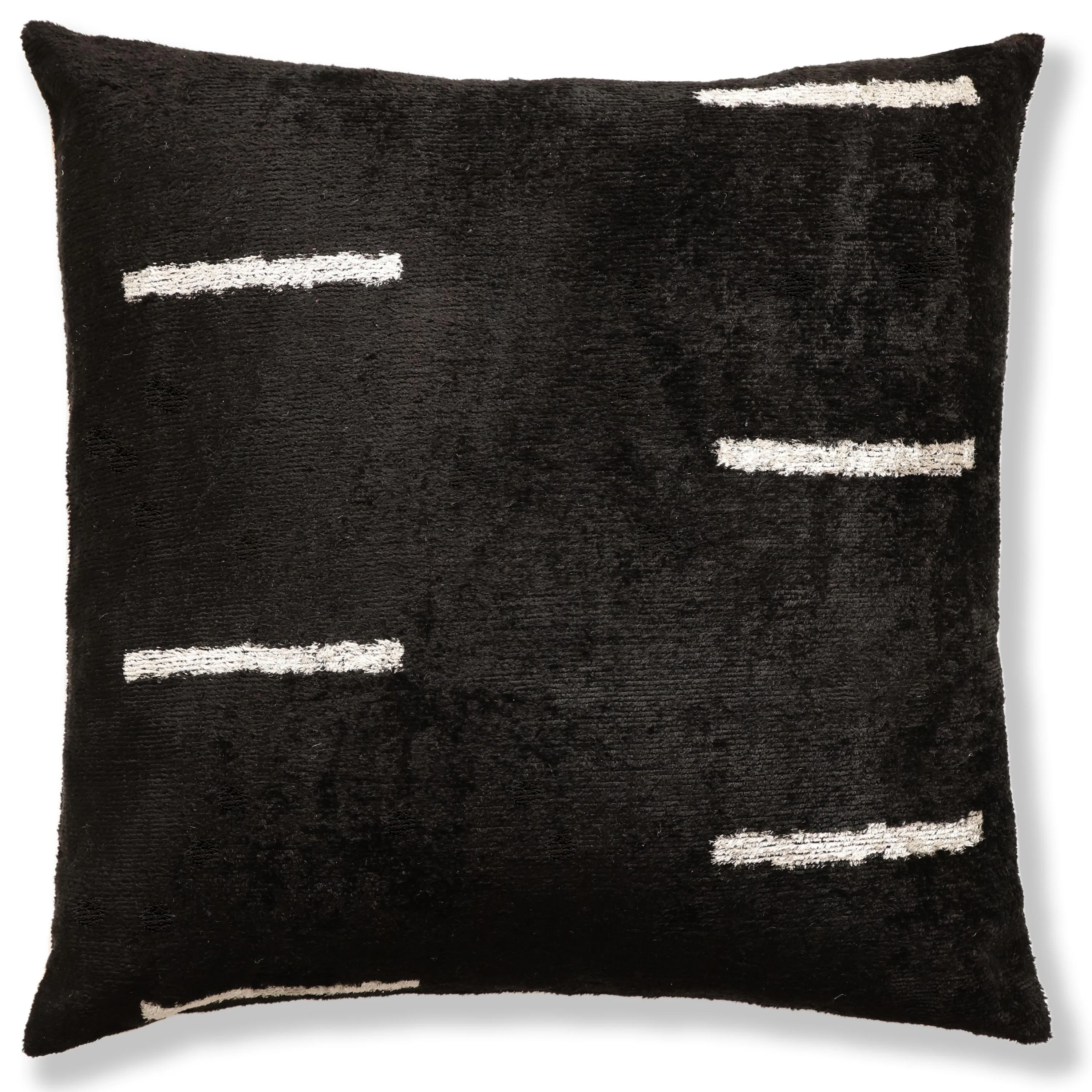 Handmade Black Silk Velvet Pillow 20x20 – Minimalist Modern Designer Cushion - Image 5