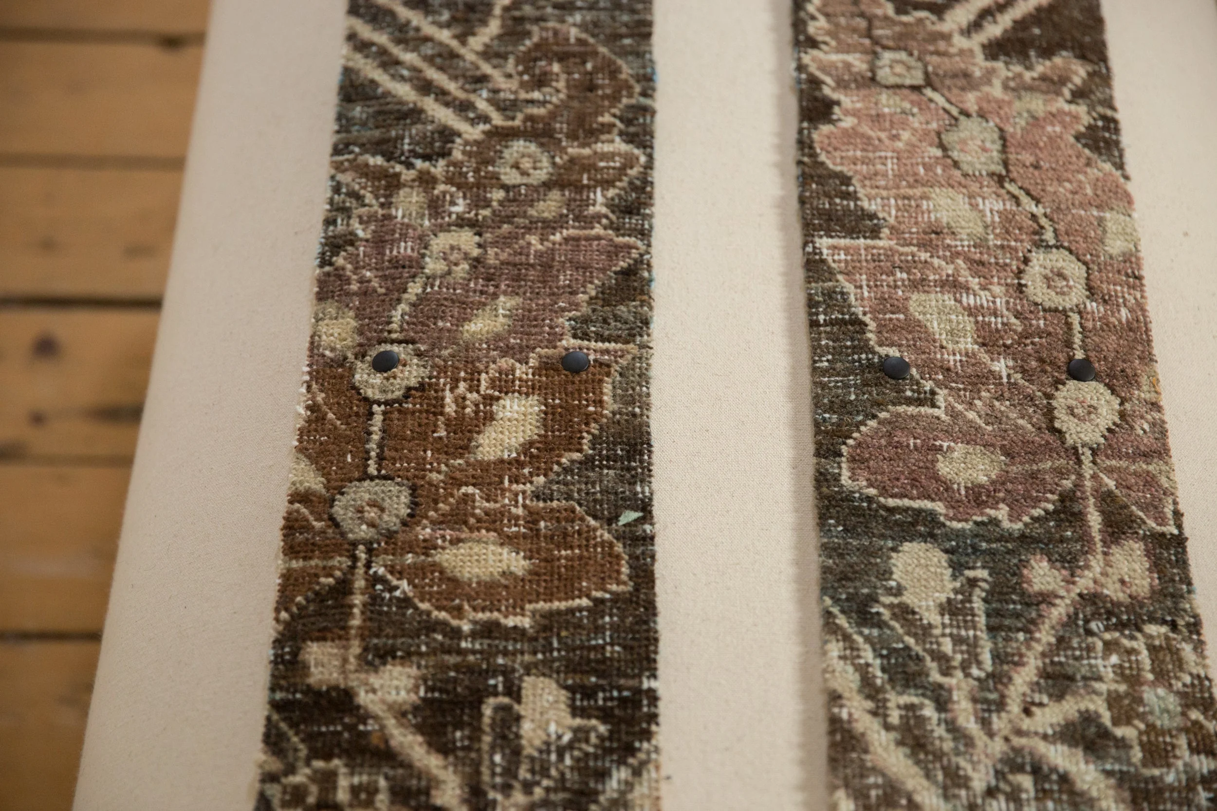 Handmade Canvas Changeable Rug Fragment Ottoman Coffee Table - Image 18