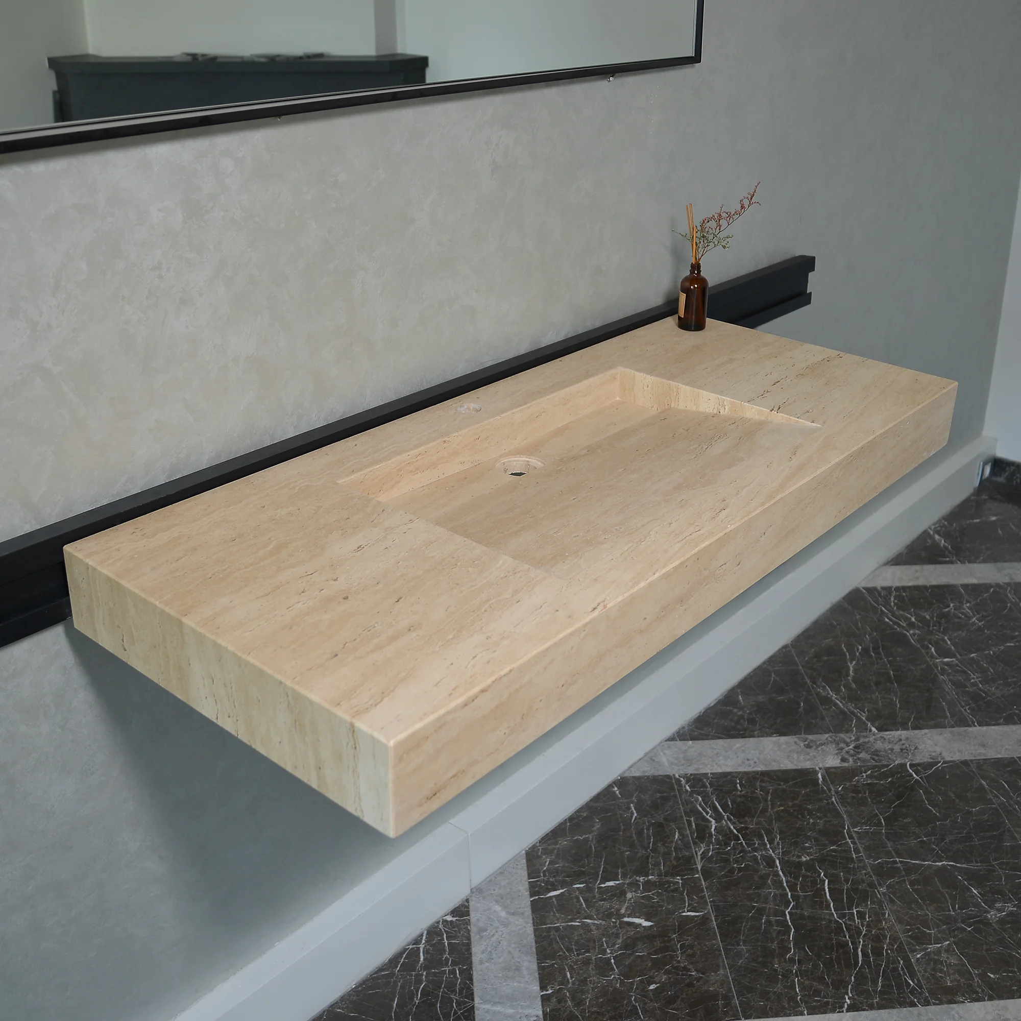 Handmade Custom Travertine Sink (TR-059) - Image 10