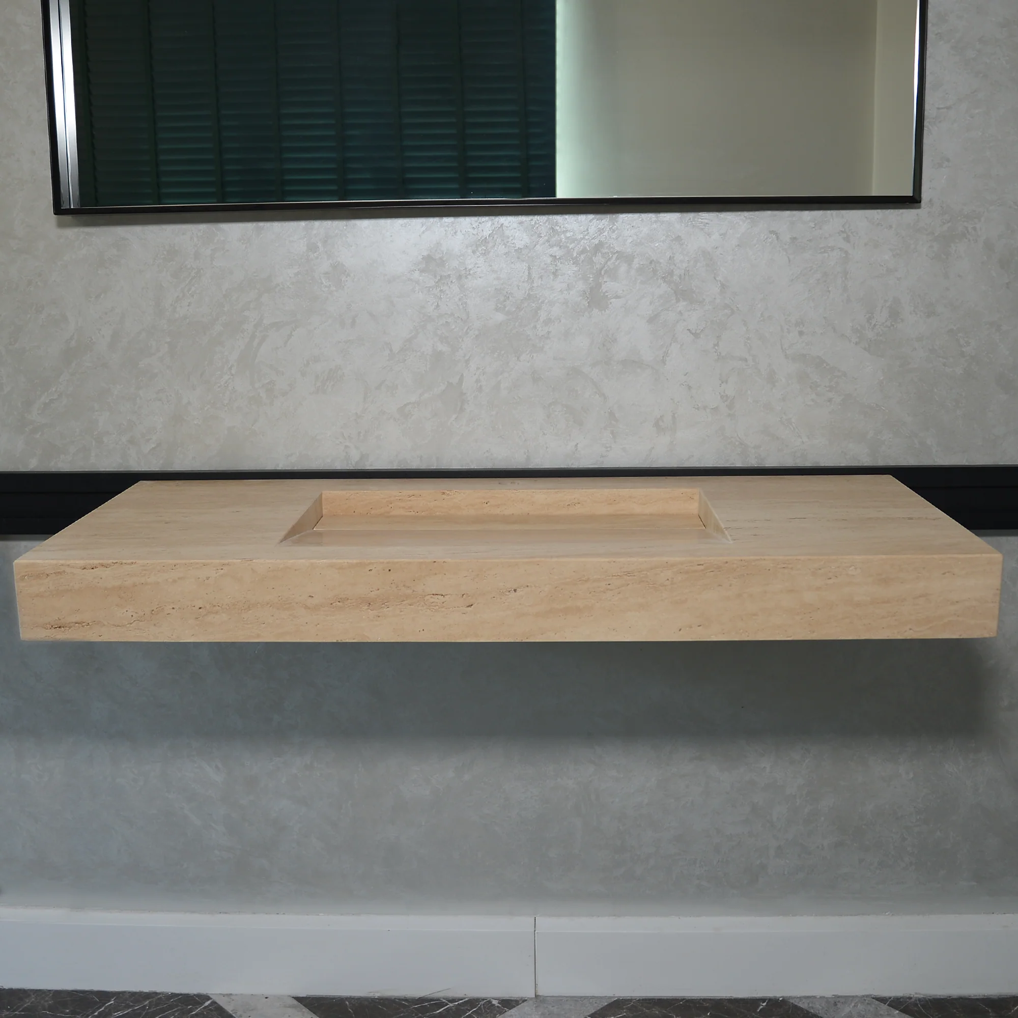 Handmade Custom Travertine Sink (TR-059) - Image 2