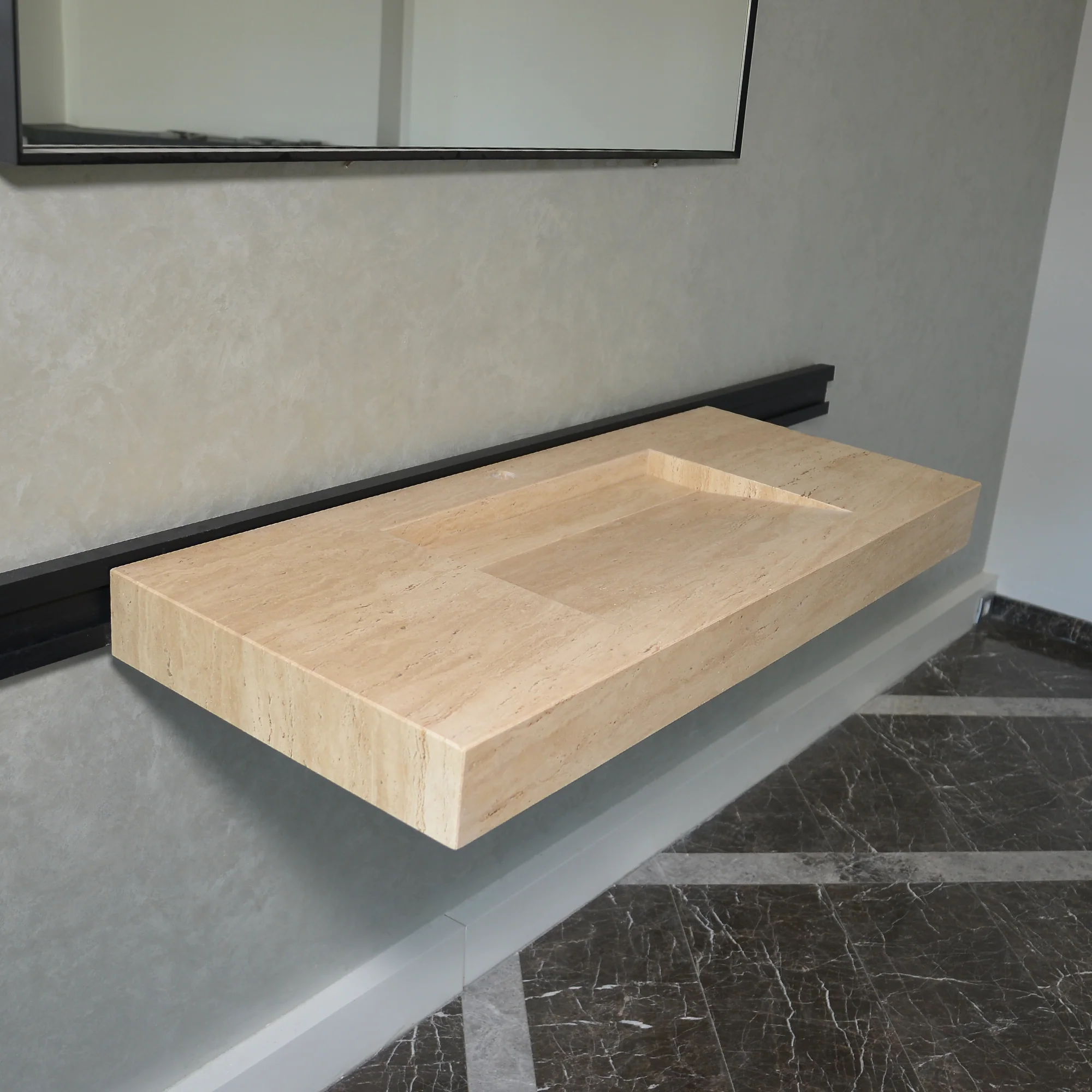 Handmade Custom Travertine Sink (TR-059) - Image 3