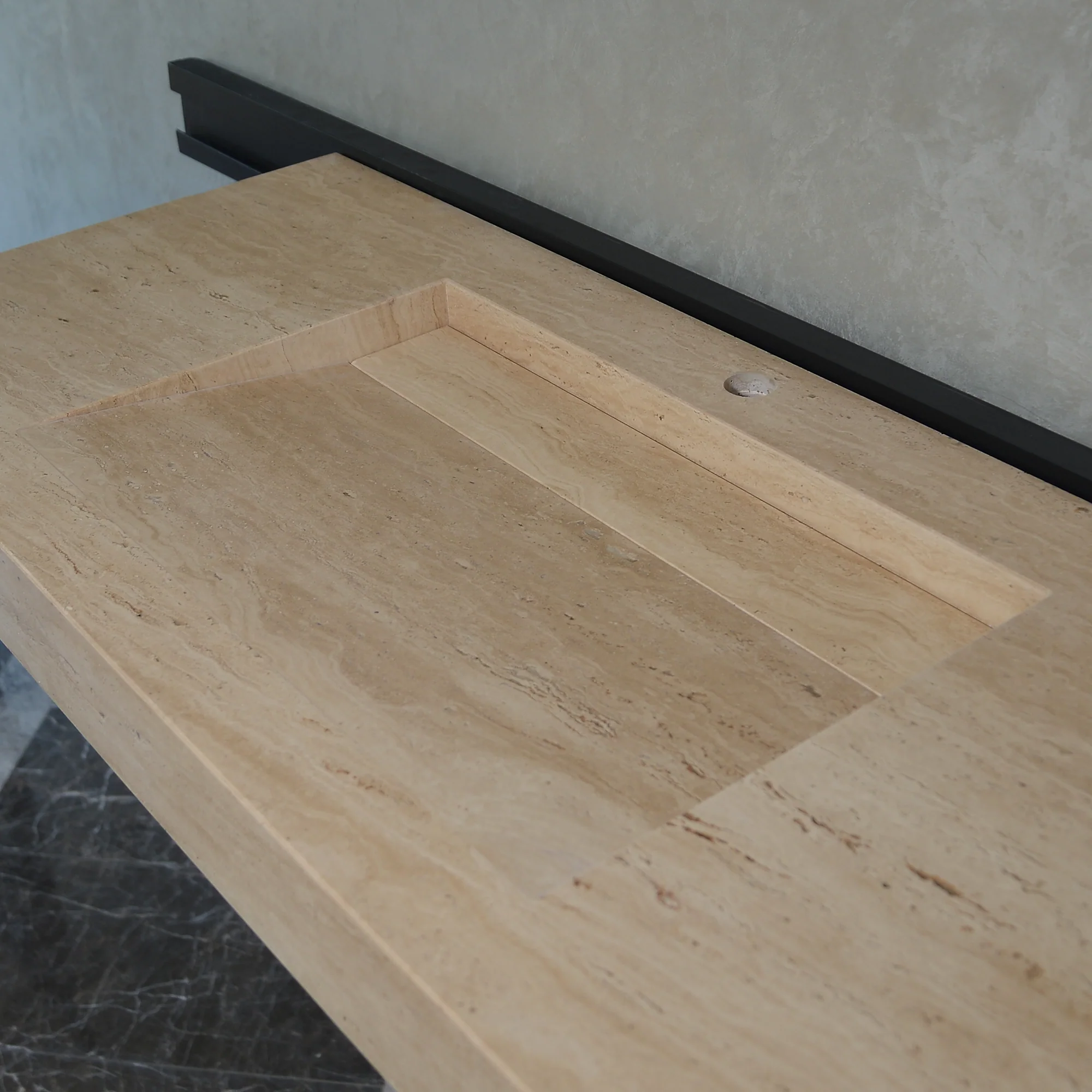 Handmade Custom Travertine Sink (TR-059) - Image 8