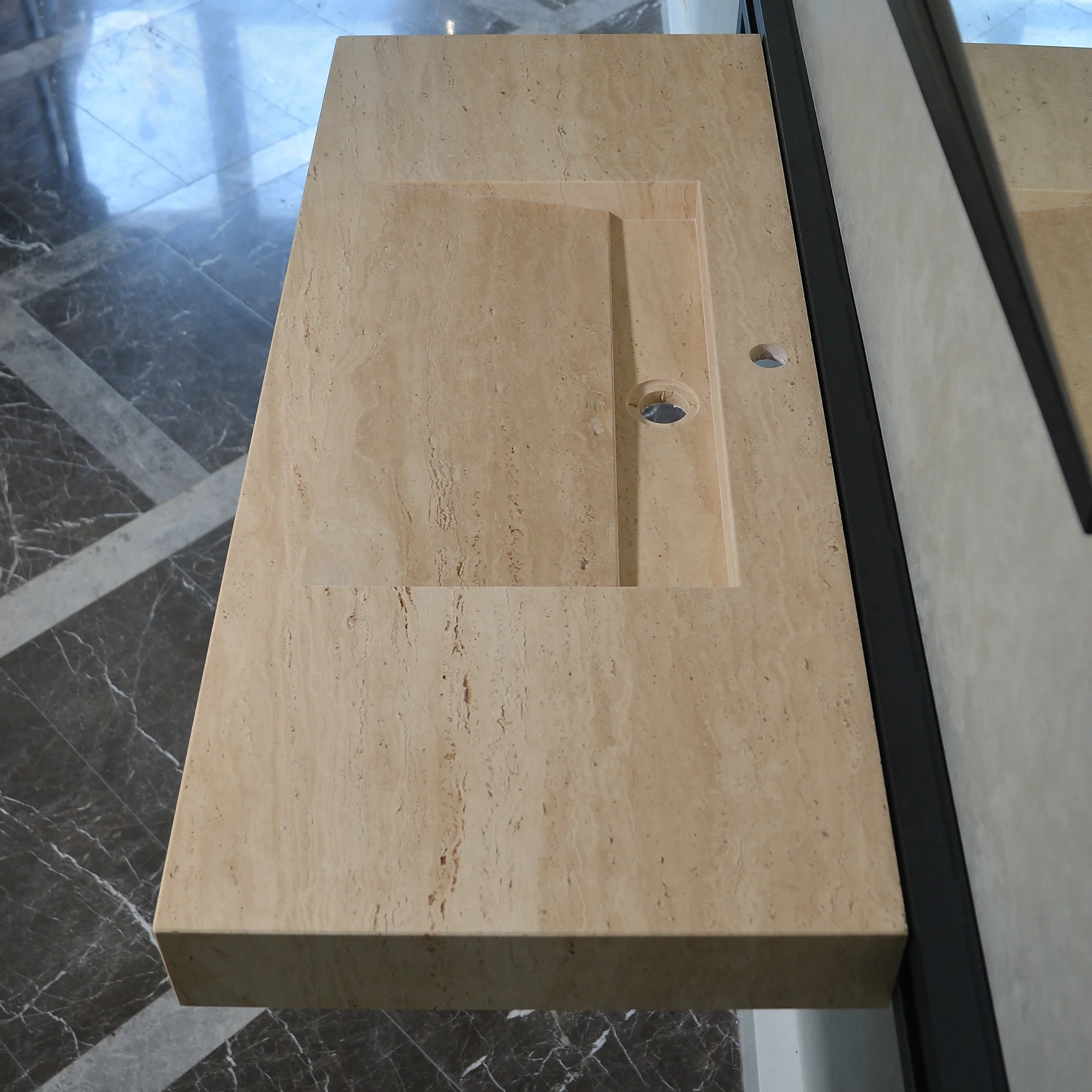 Handmade Custom Travertine Sink (TR-059) - Image 9