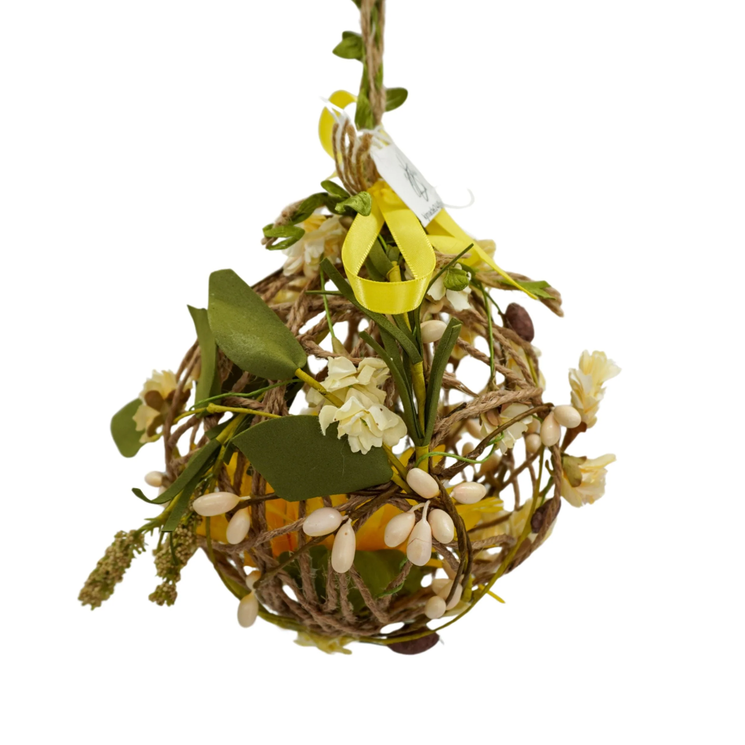Handmade Floral Hanging Ball Decor | 6" x 6" | KJ Made - Image 2