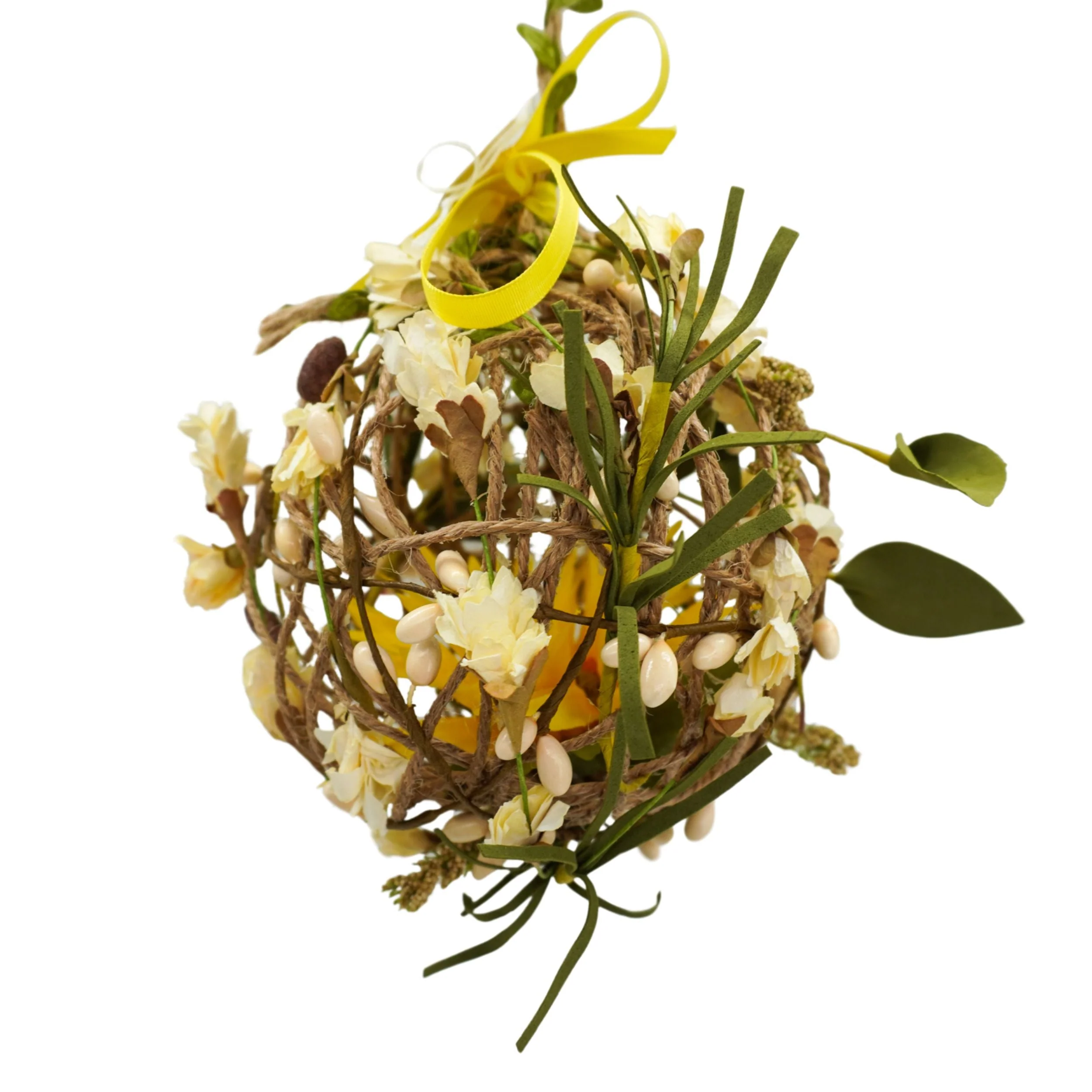 Handmade Floral Hanging Ball Decor | 6" x 6" | KJ Made - Image 3