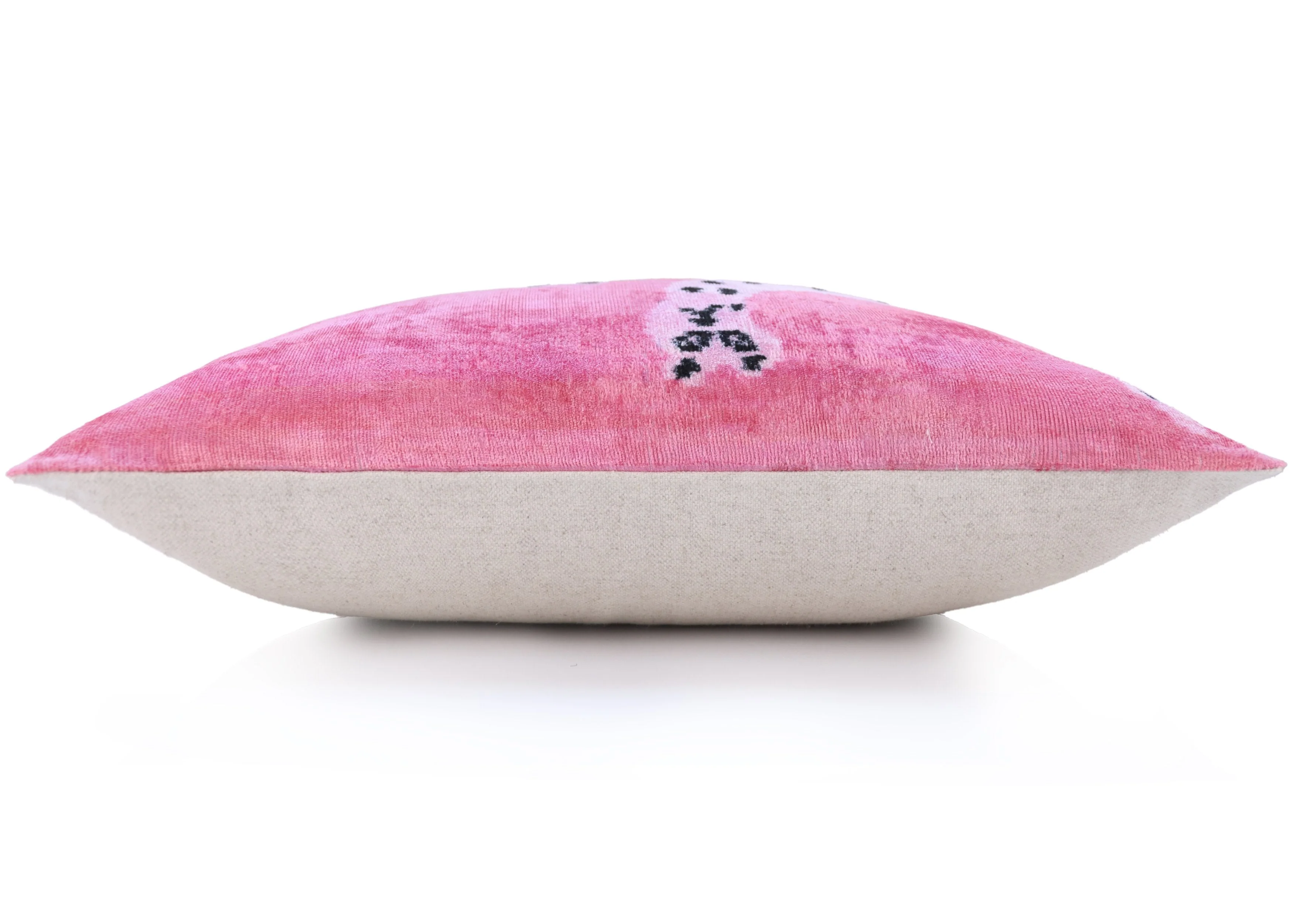 Handmade Pink Velvet Lumbar Pillow 16x24 – Designer Leopard Motif Luxury Cushion - Image 4