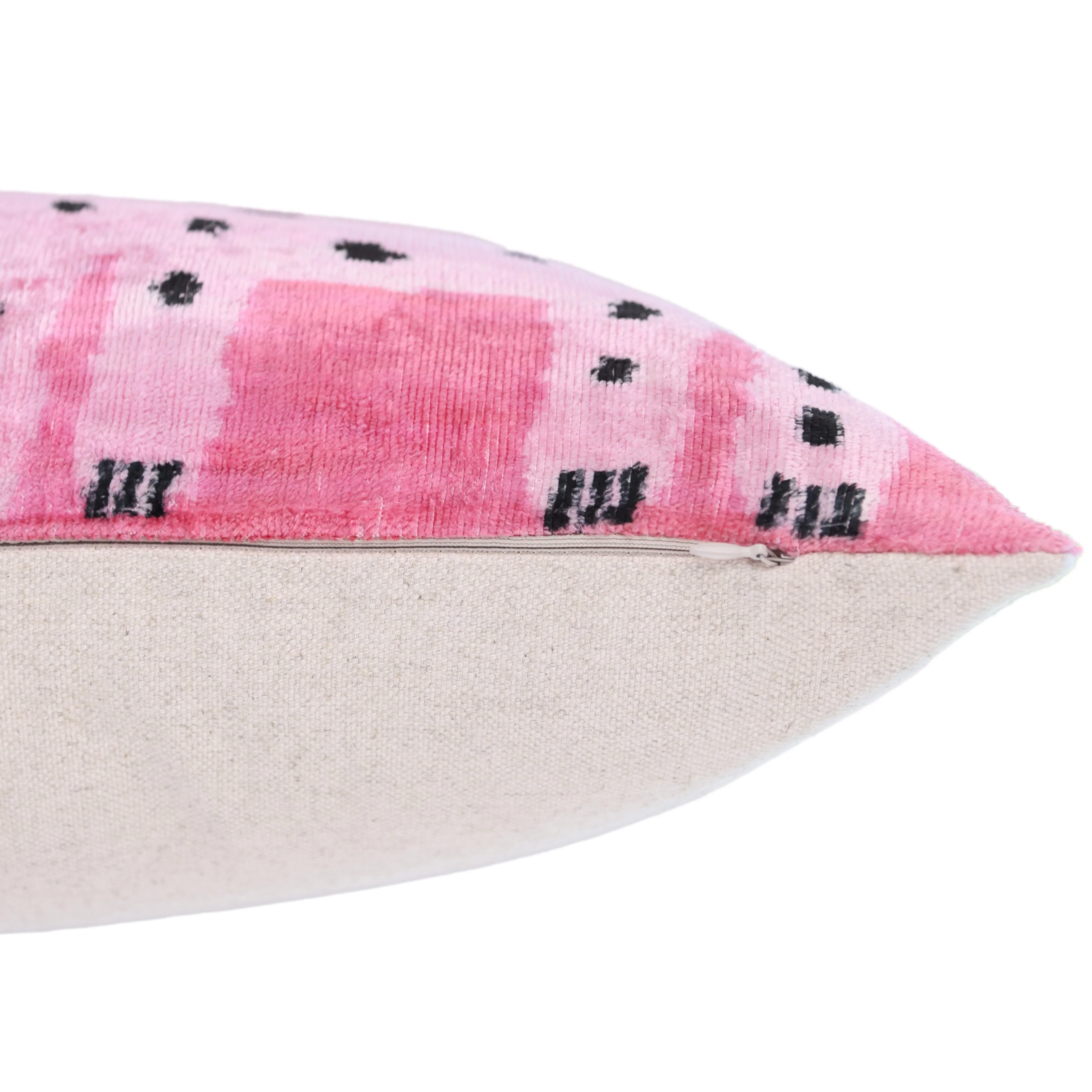 Handmade Pink Velvet Lumbar Pillow 16x24 – Designer Leopard Motif Luxury Cushion - Image 6