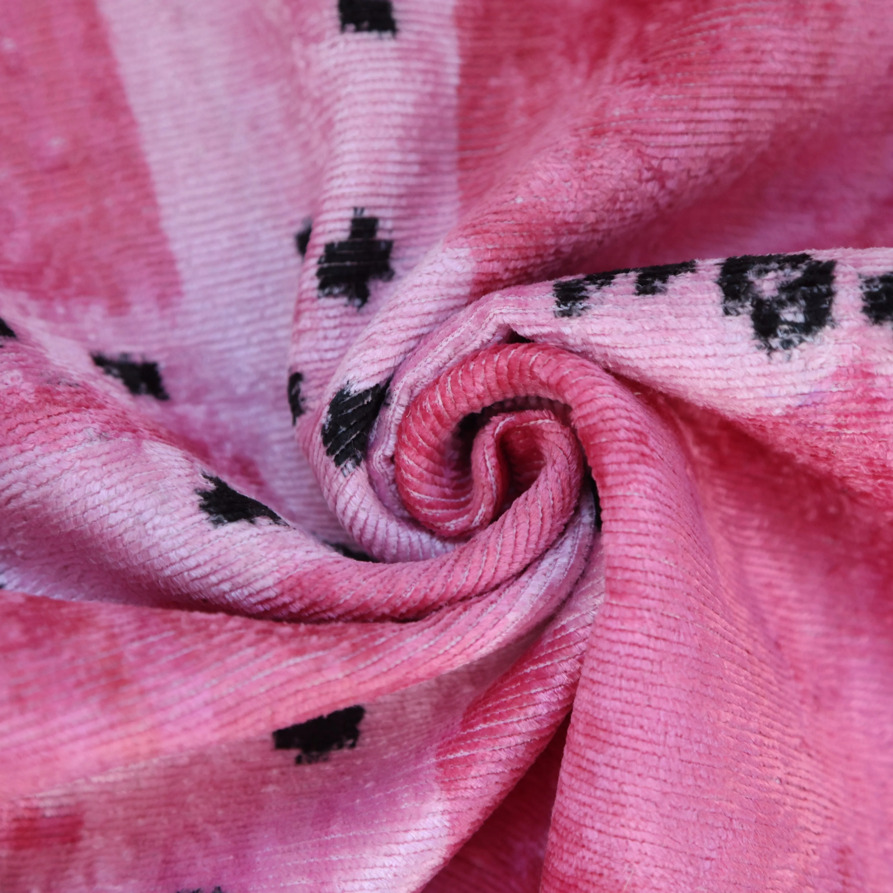 Handmade Pink Velvet Lumbar Pillow 16x24 – Designer Leopard Motif Luxury Cushion - Image 7