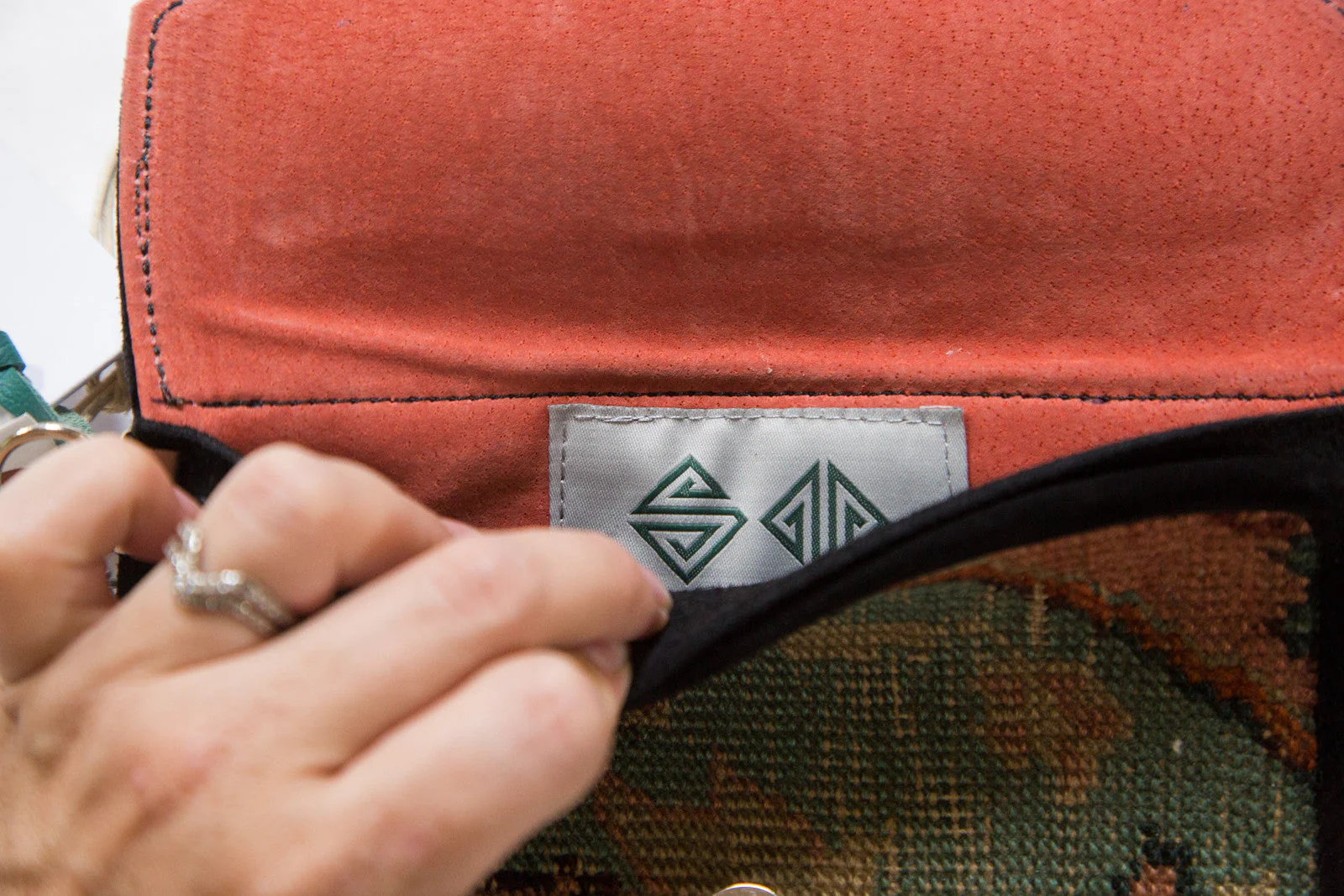 Handmade Rug Fragment Bag - Image 5