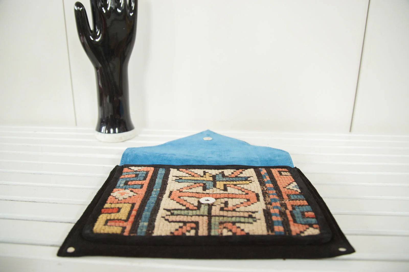 Handmade Rug Fragment Clutch - Image 6