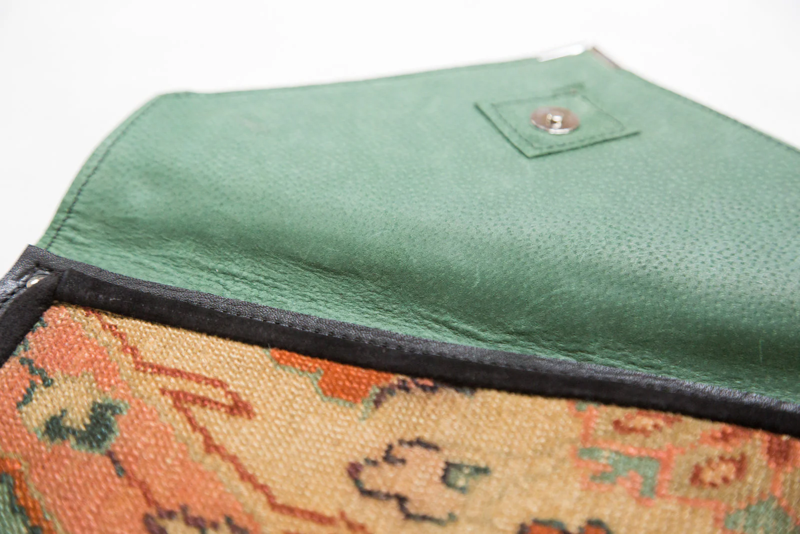 Handmade Rug Fragment Clutch - Image 3