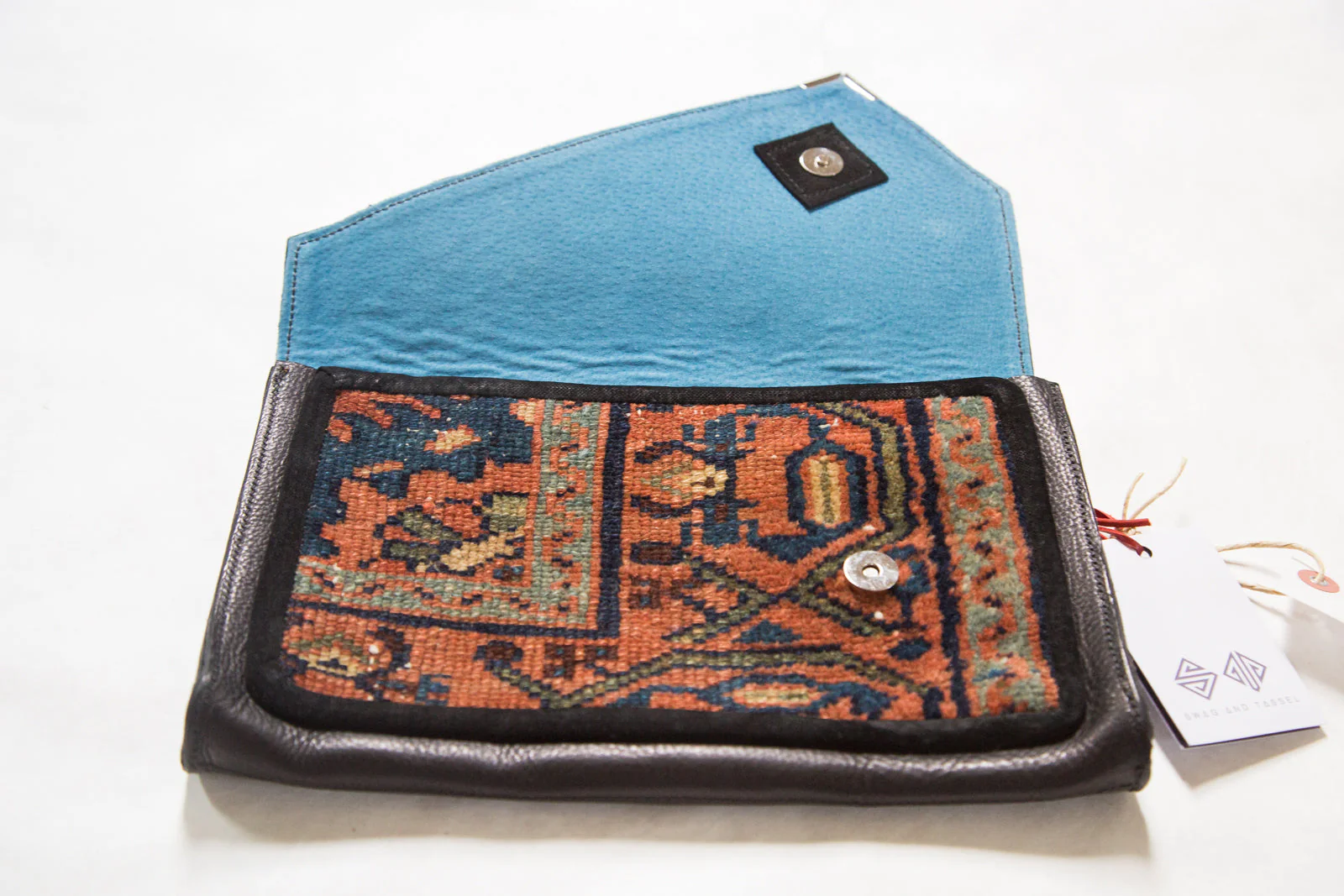 Handmade Rug Fragment Clutch - Image 4
