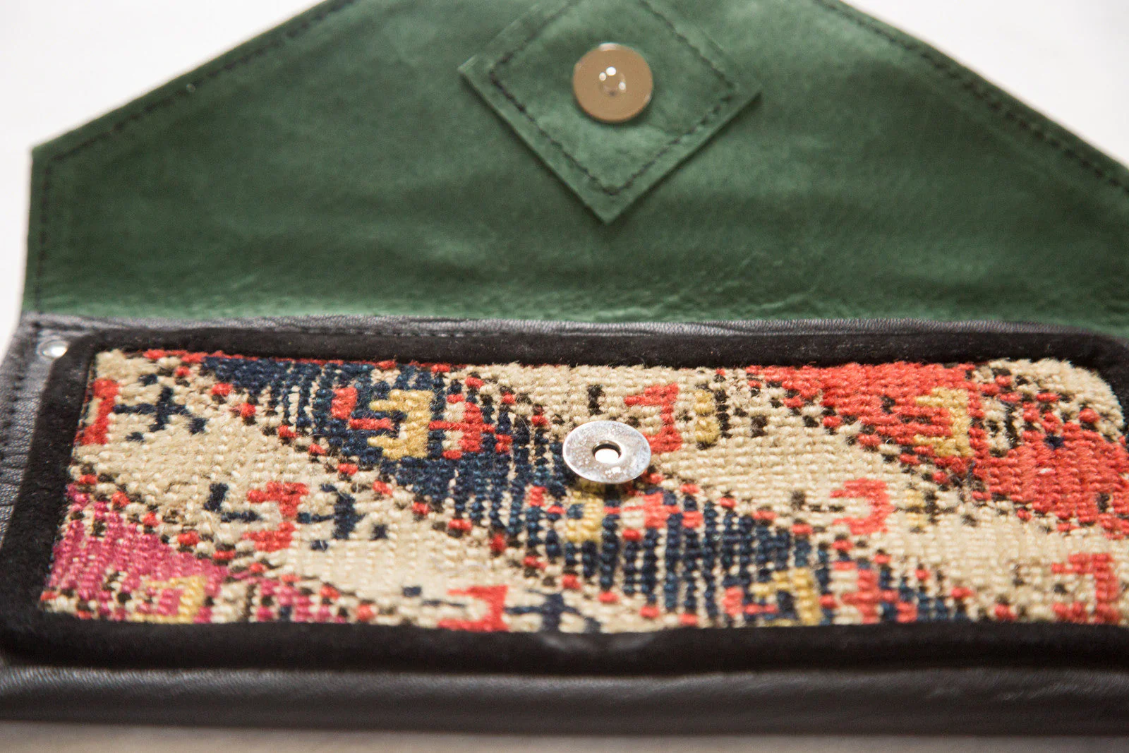 Handmade Rug Fragment Clutch - Image 4