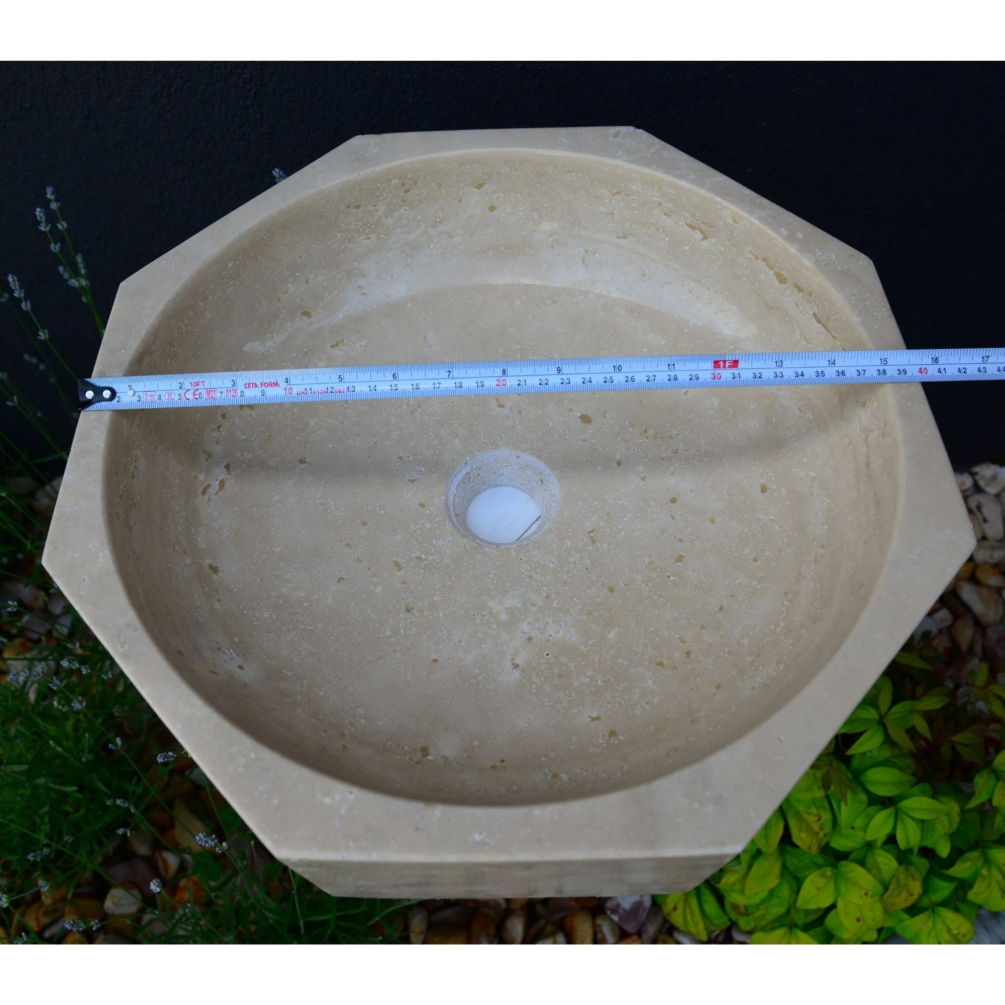 Handmade Travertine Octagon Sink - Image 10