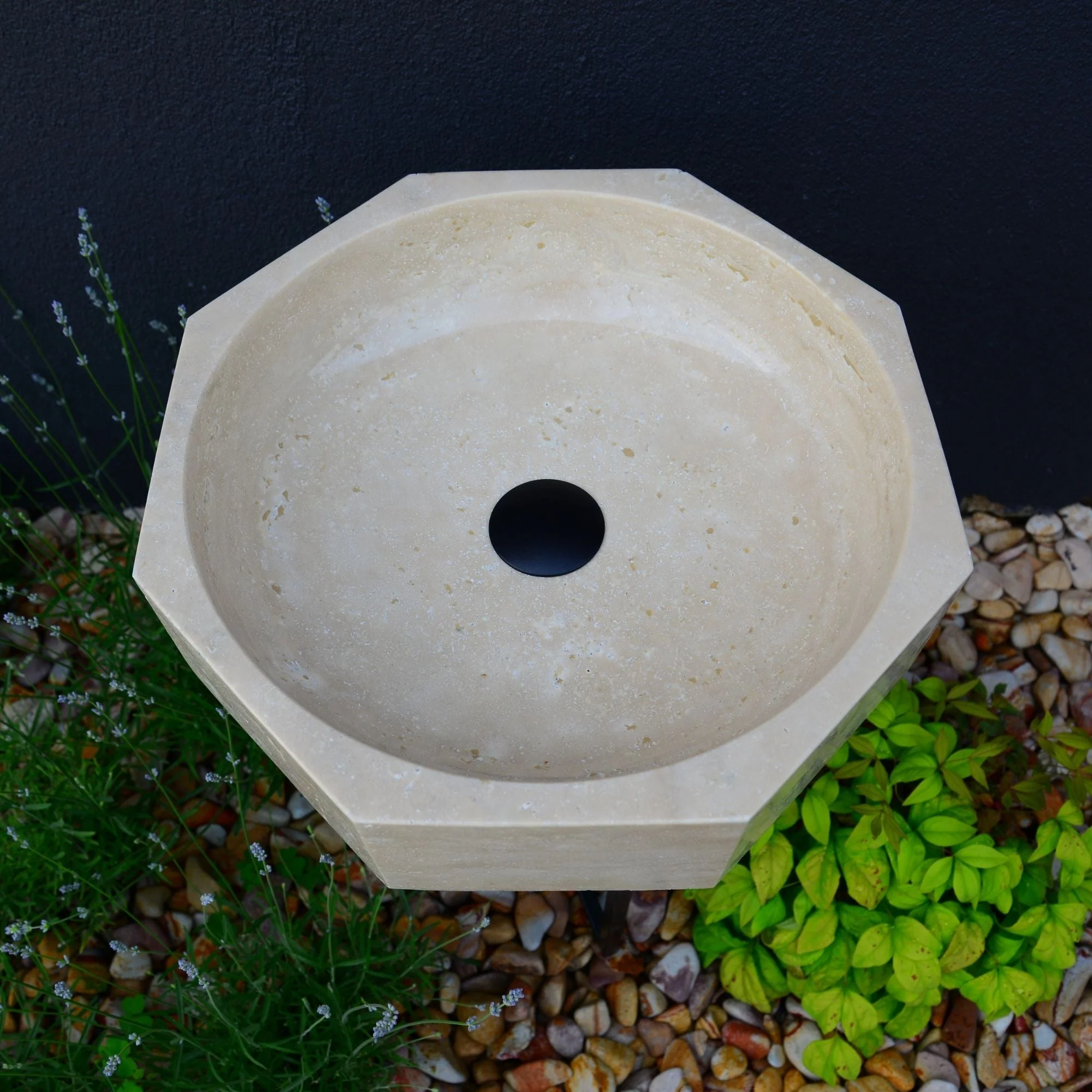 Handmade Travertine Octagon Sink - Image 13