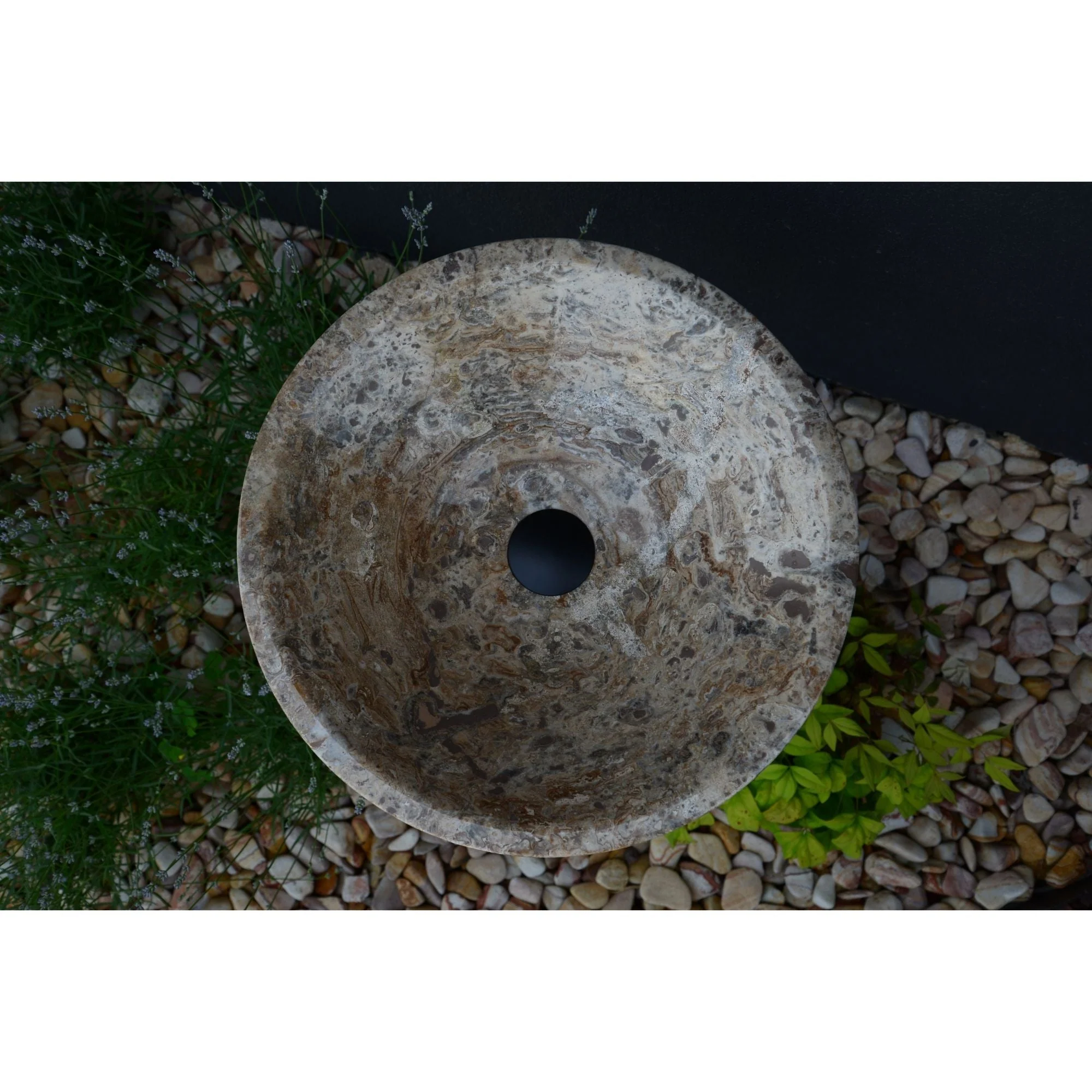 Handmade Valencia Travertine Conical Sink - Image 14
