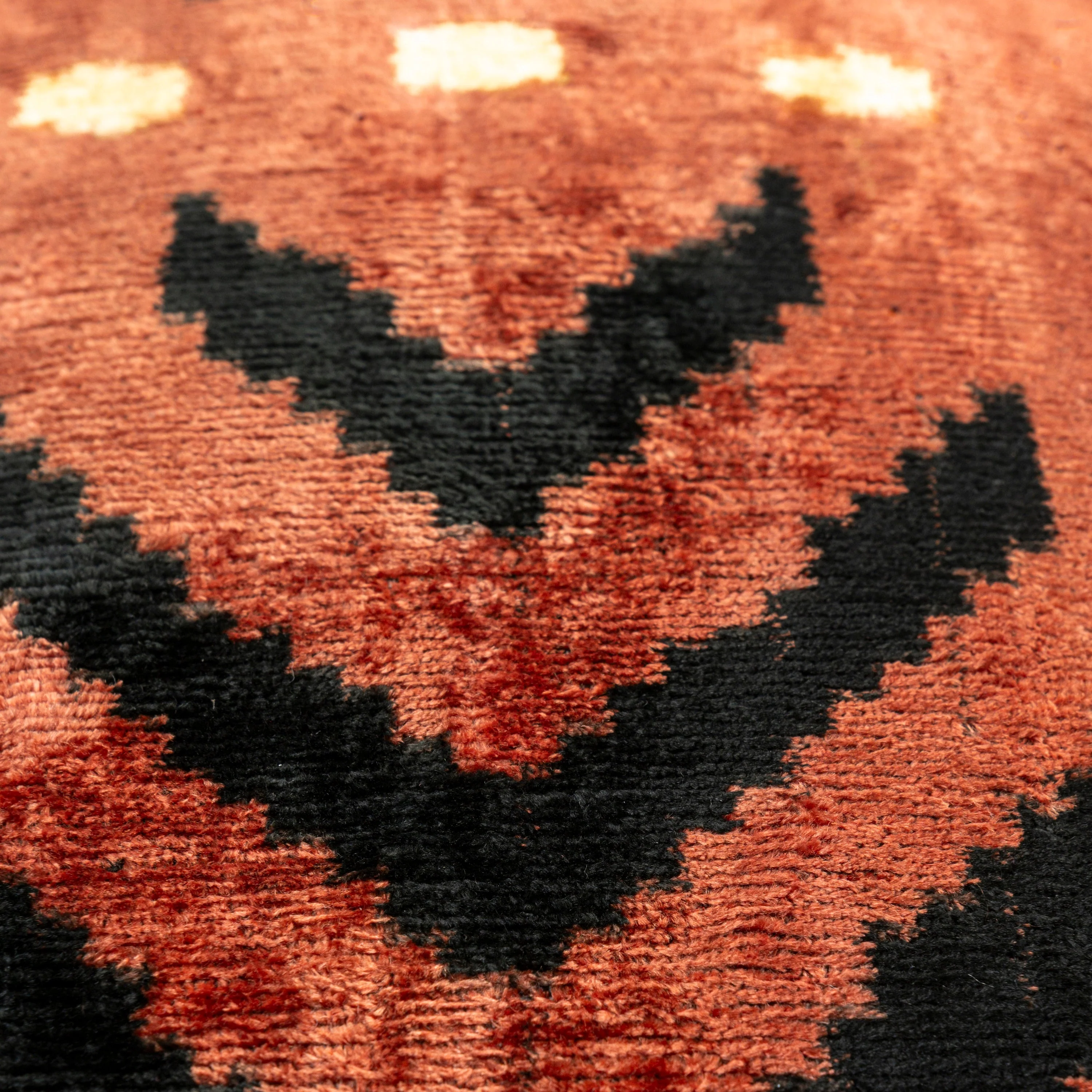 Handmade Velvet Pillow – Terracotta Tribal Pattern, 16x24" - Image 6