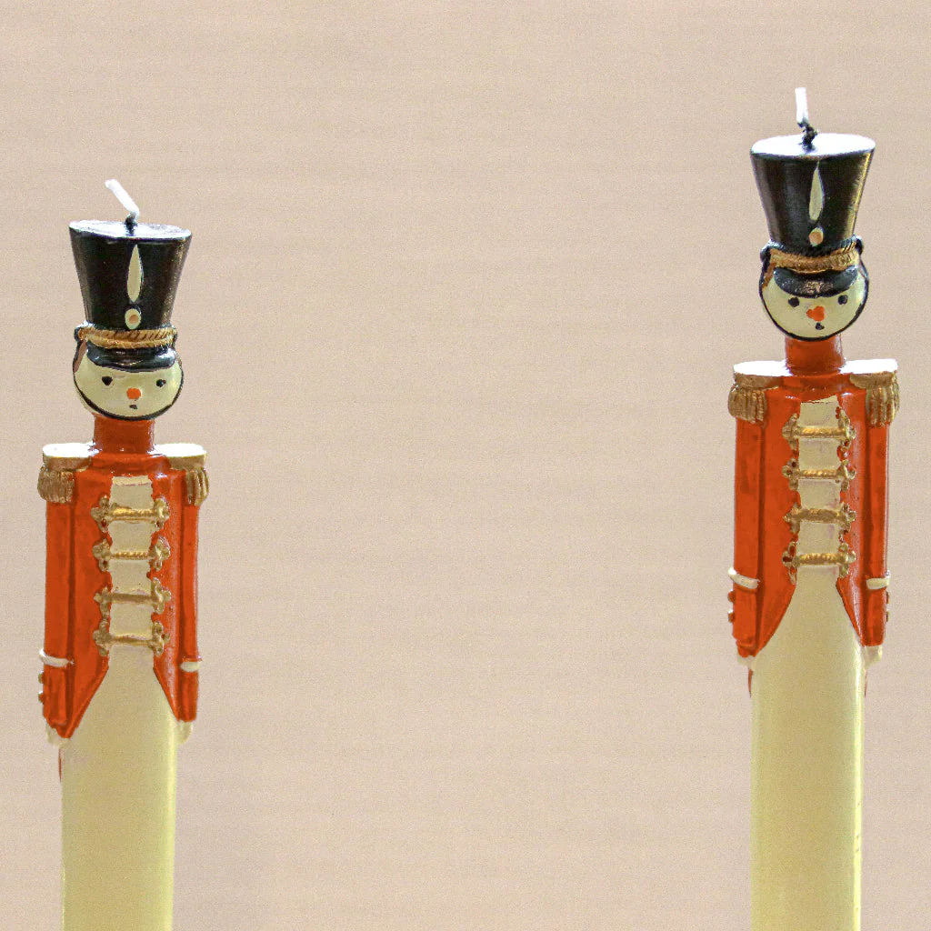 Handpainted Red Royal Guard Candle - Pack of 2 - Image 3