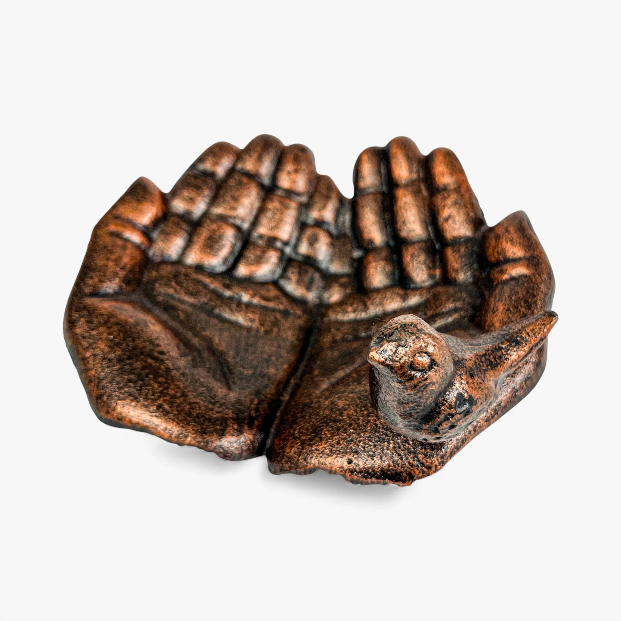 Hands Bird Feeder and Bath Cast Iron Rustic Garden Decor - Image 2