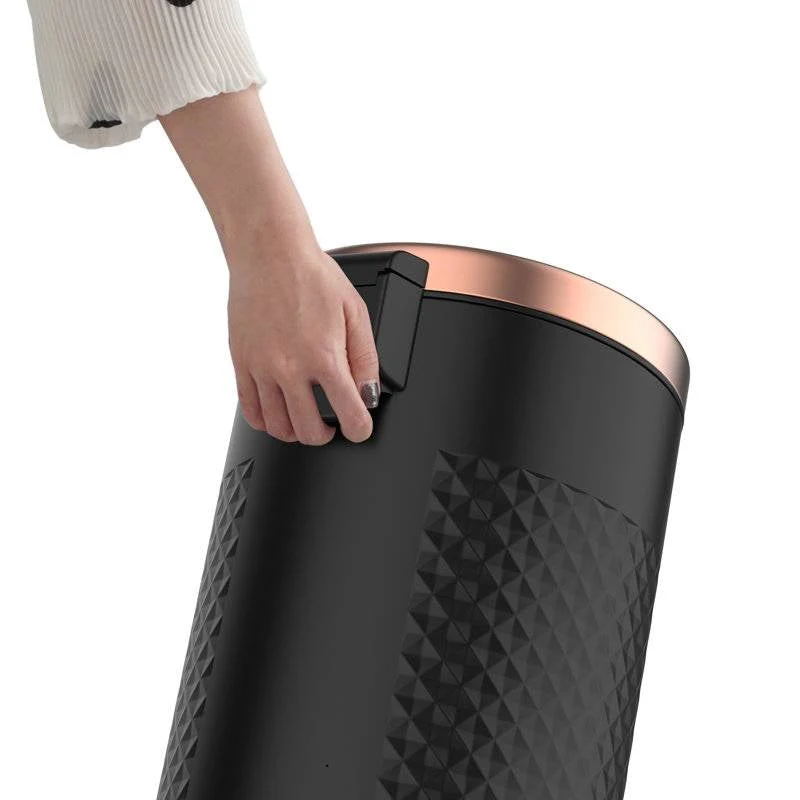 Hands Free Black/Gold Metal Step On Trash Can - 8 Gallons - Image 3