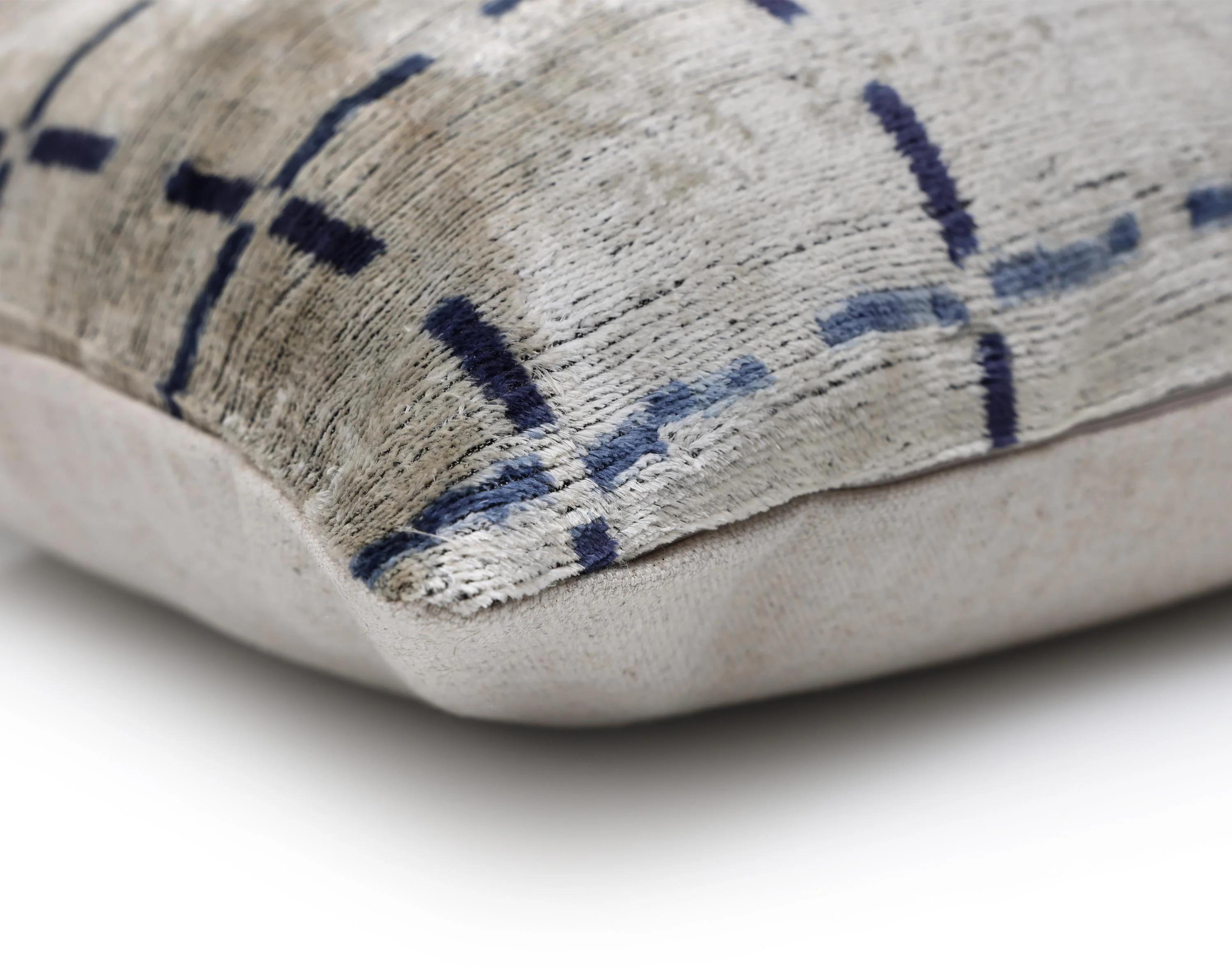 Handwoven Silk Velvet Grid Pillow 20x20 Inch | Organic Modern Luxury Accent Cushion - Image 8