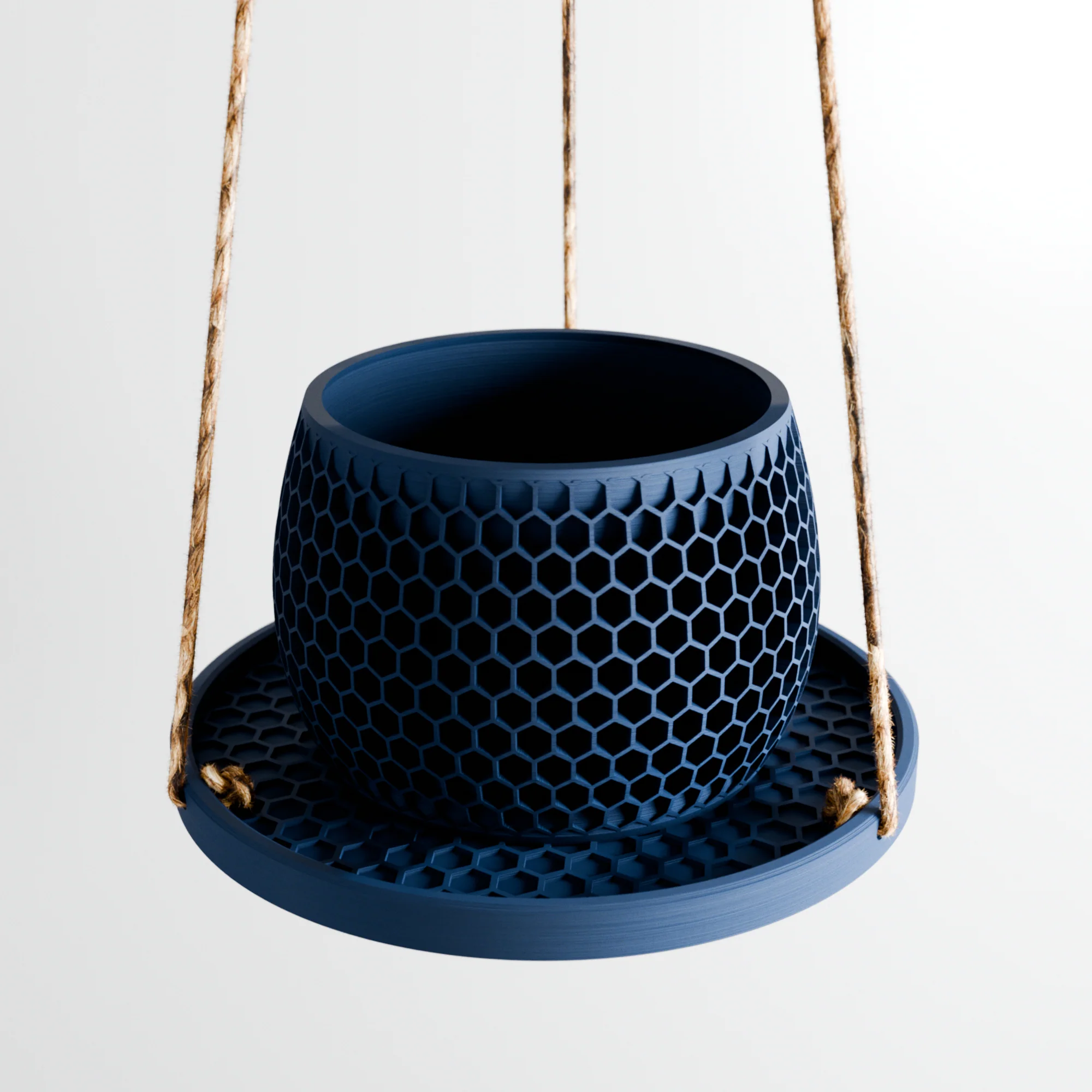 Hanging Plant Pot Tray | Honeycomb - Image 7