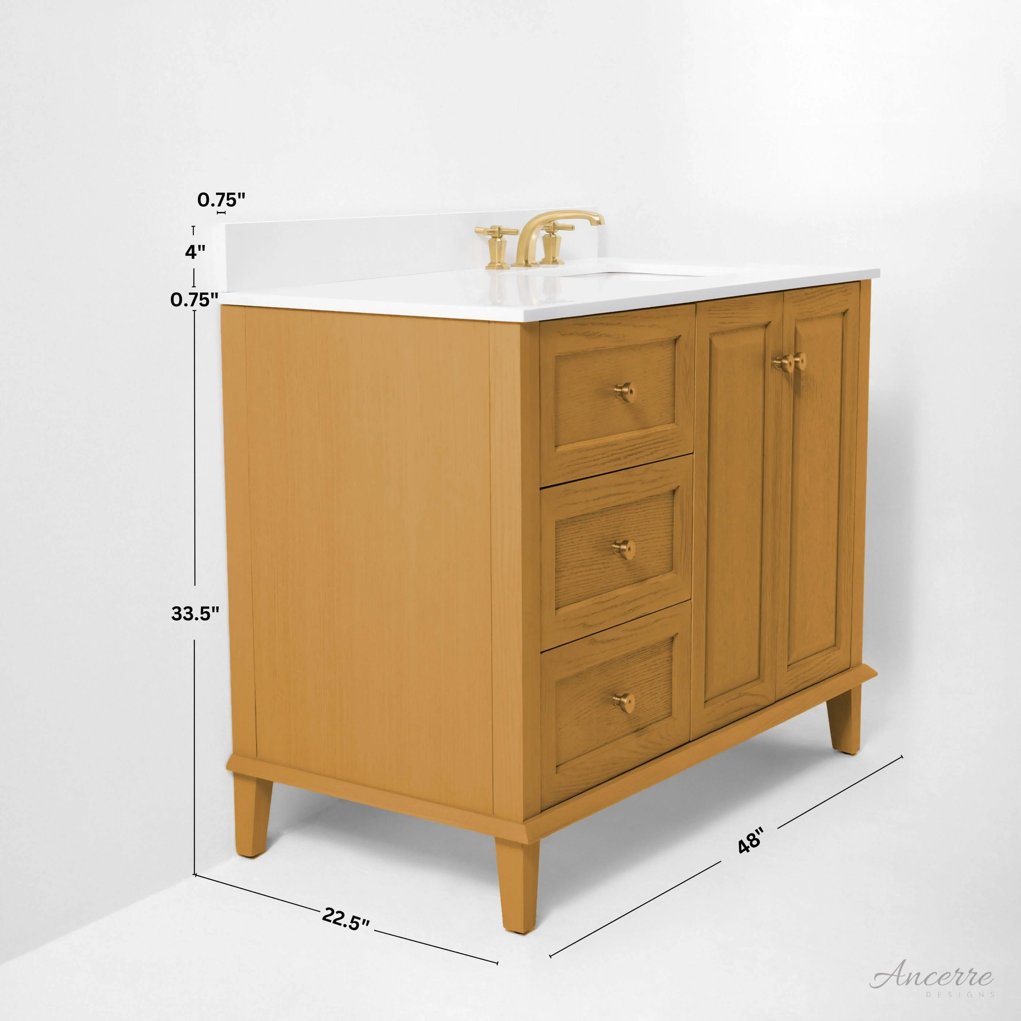 Hannah Bathroom Vanity Collection in Sienna Finish - Image 10