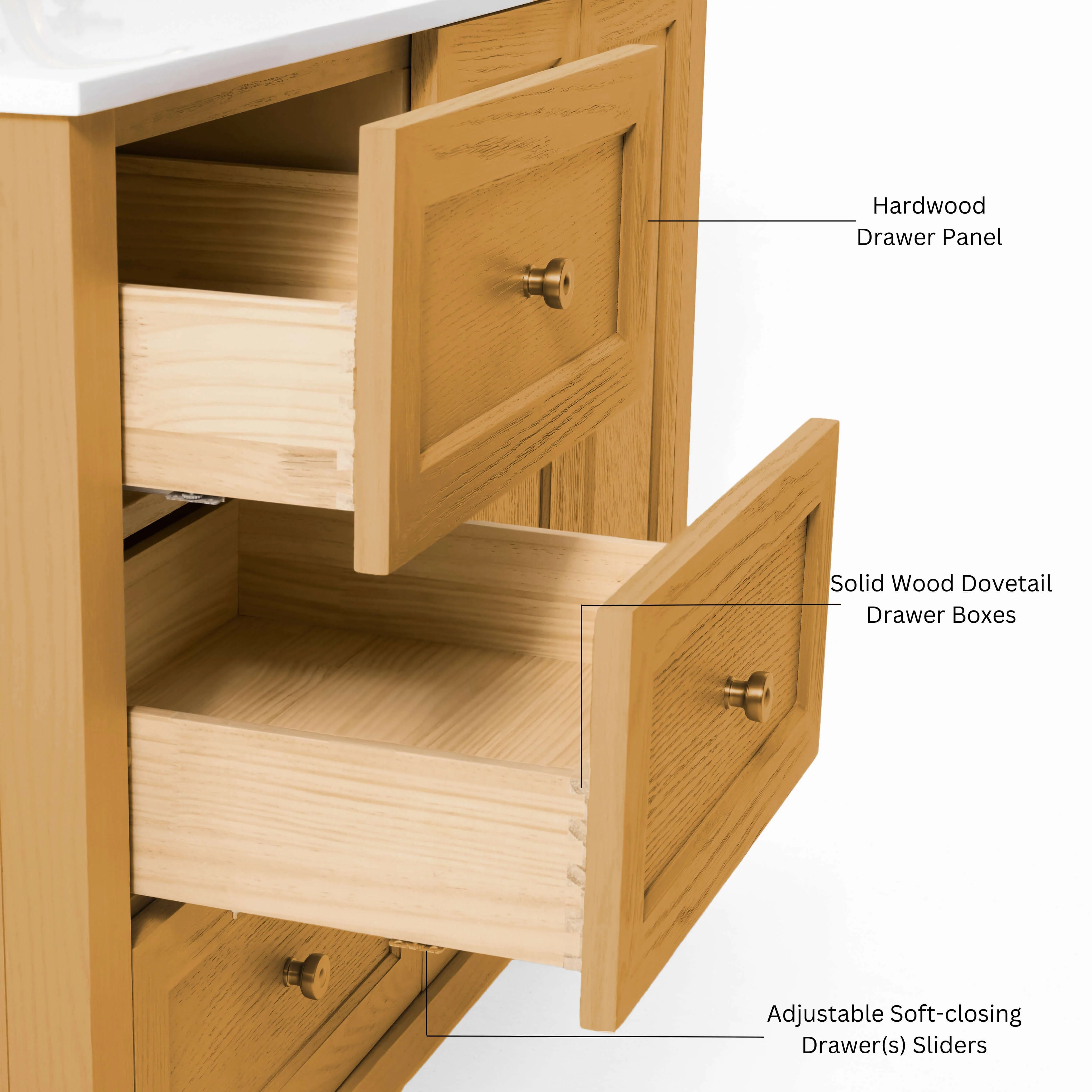 Hannah Bathroom Vanity Collection in Sienna Finish - Image 12