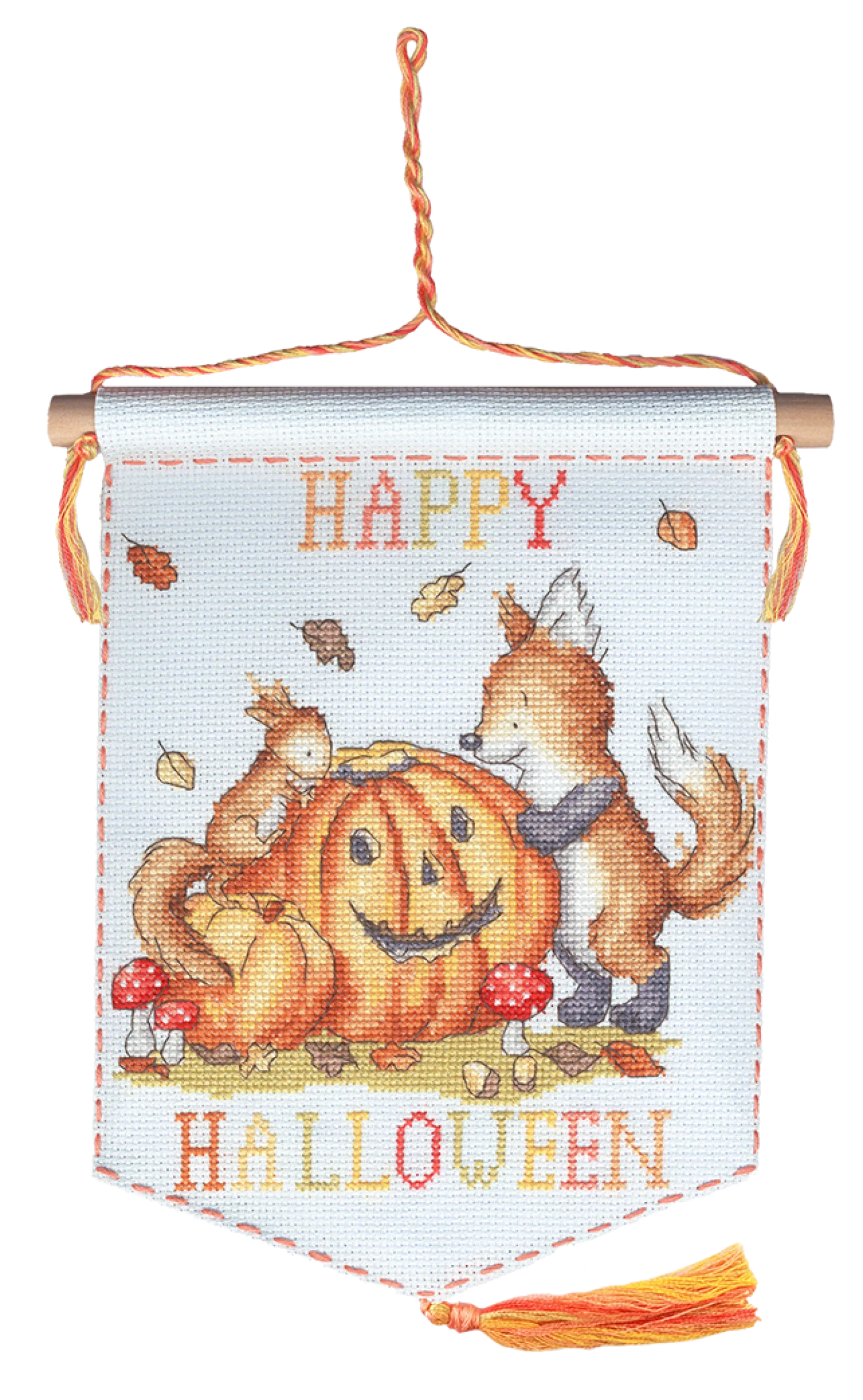 Happy Halloween (Flag) XKG18 Counted Cross Stitch Kit