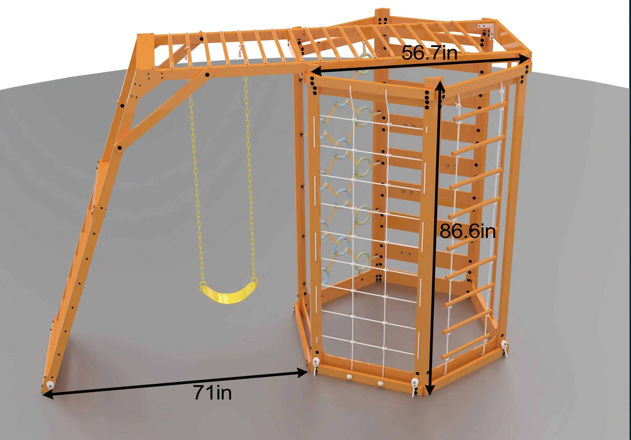 Hawthorn XL | Octagon Outdoor Jungle Gym - White - Image 12