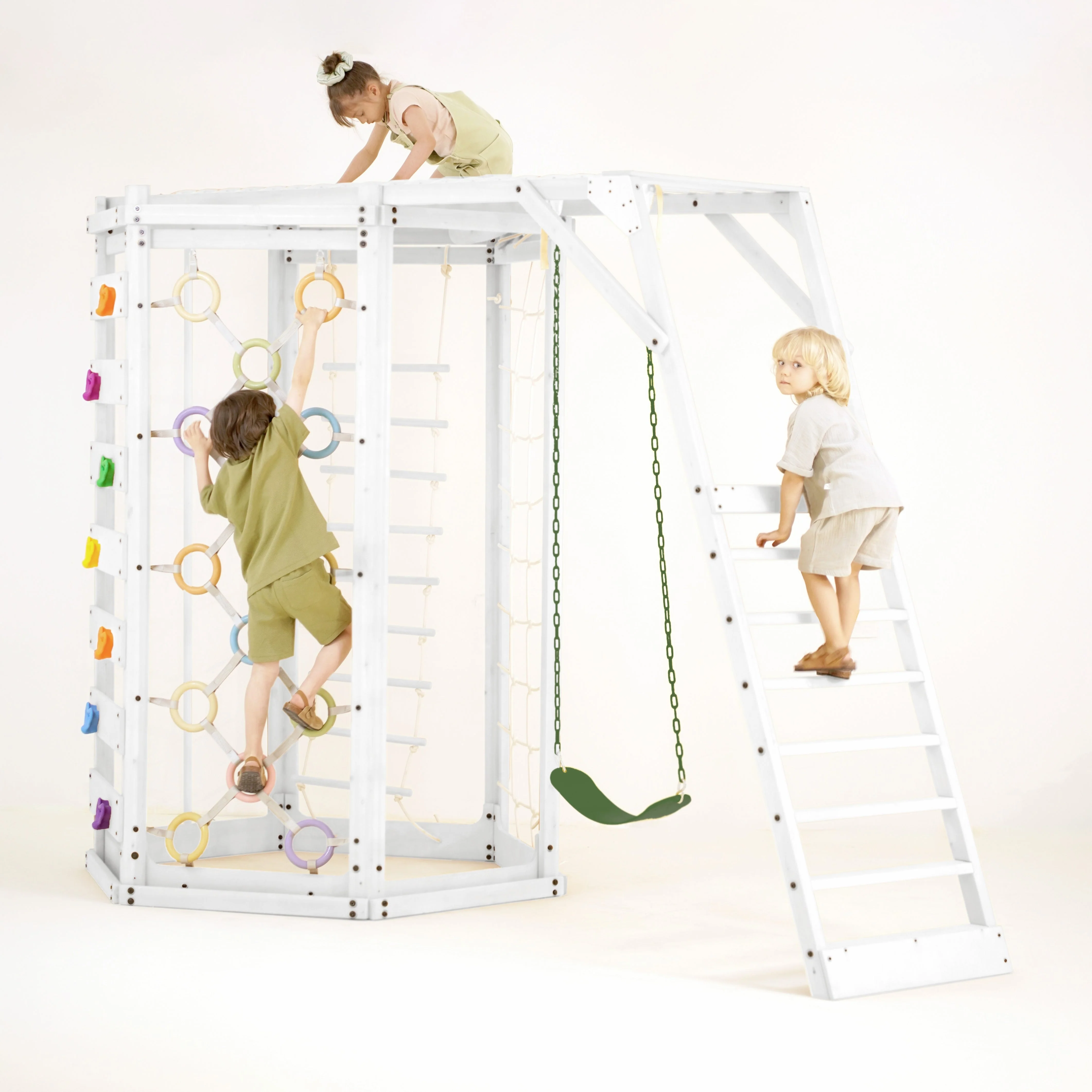 Hawthorn XL | Octagon Outdoor Jungle Gym - White - Image 2