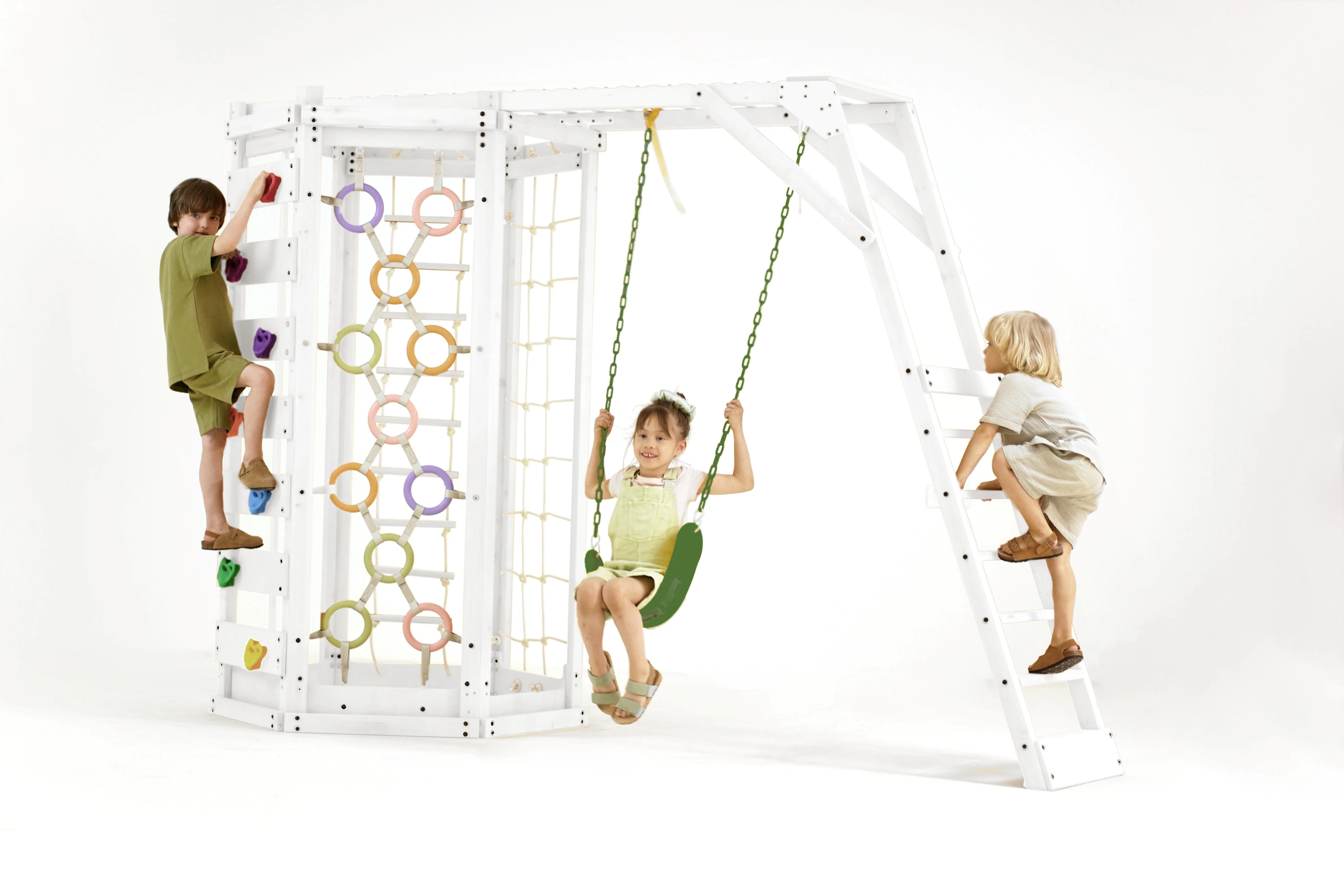 Hawthorn XL | Octagon Outdoor Jungle Gym - White - Image 3