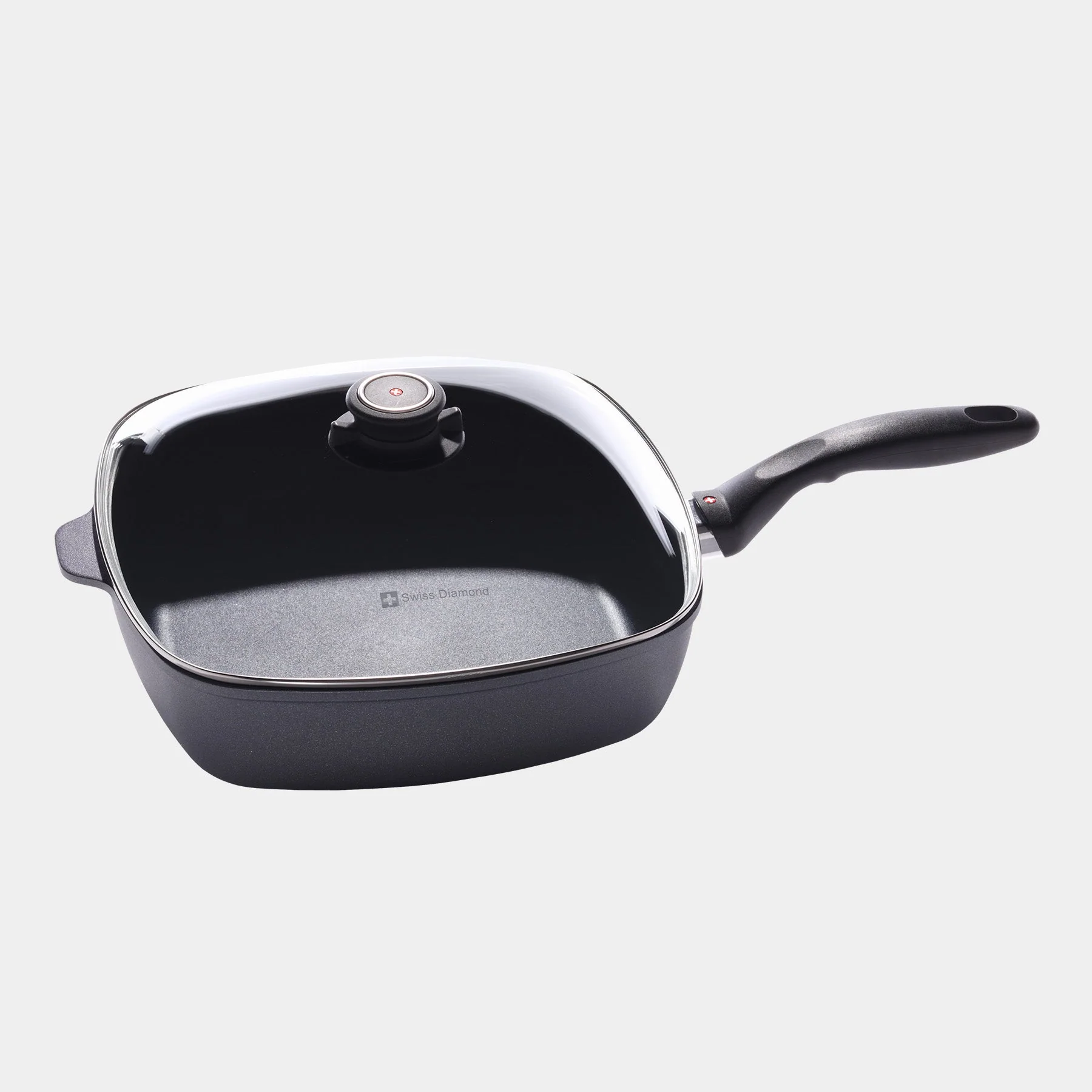 HD Nonstick Square Saute Pan with Glass Lid - Image 3