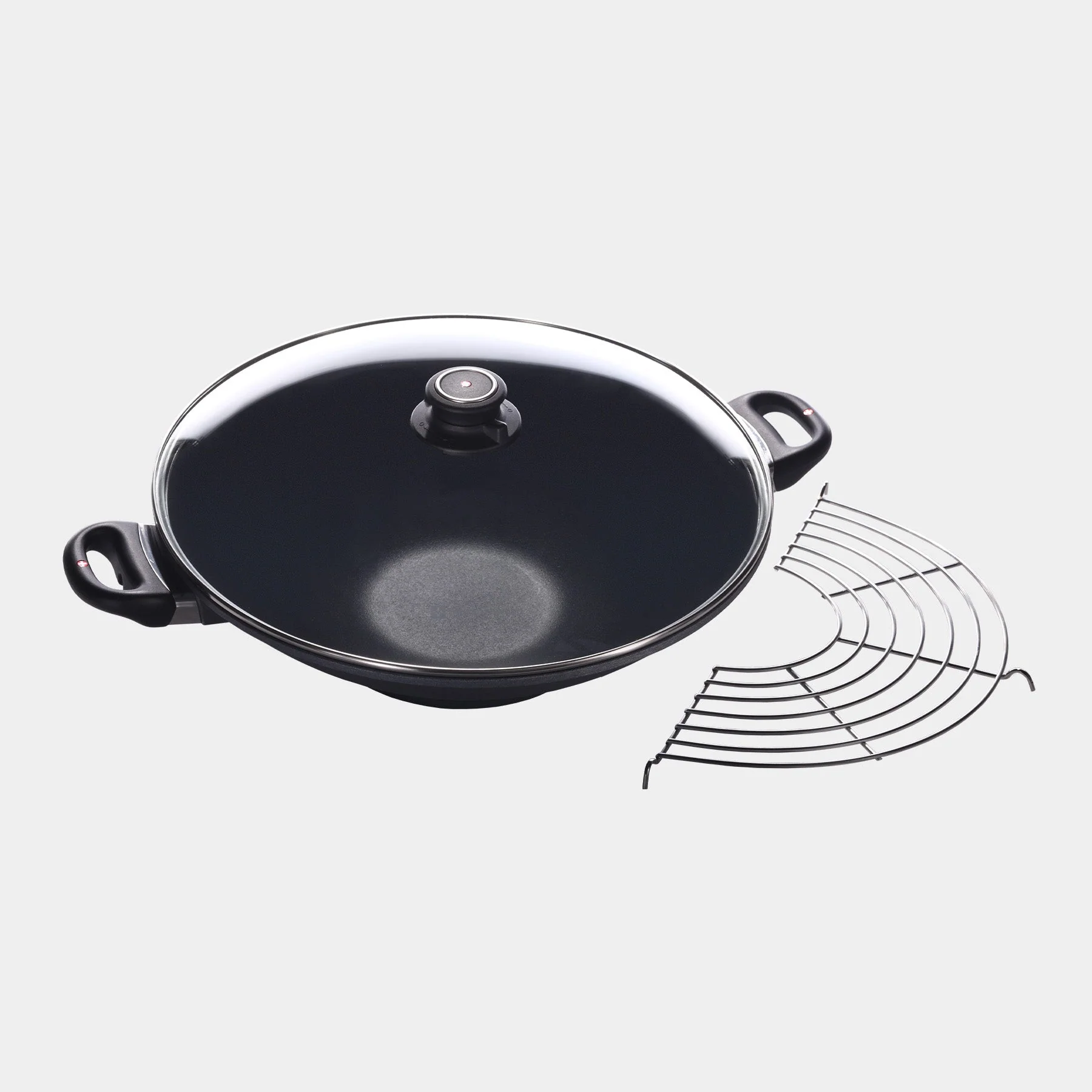 HD Nonstick Wok with Glass Lid - Induction - Image 4