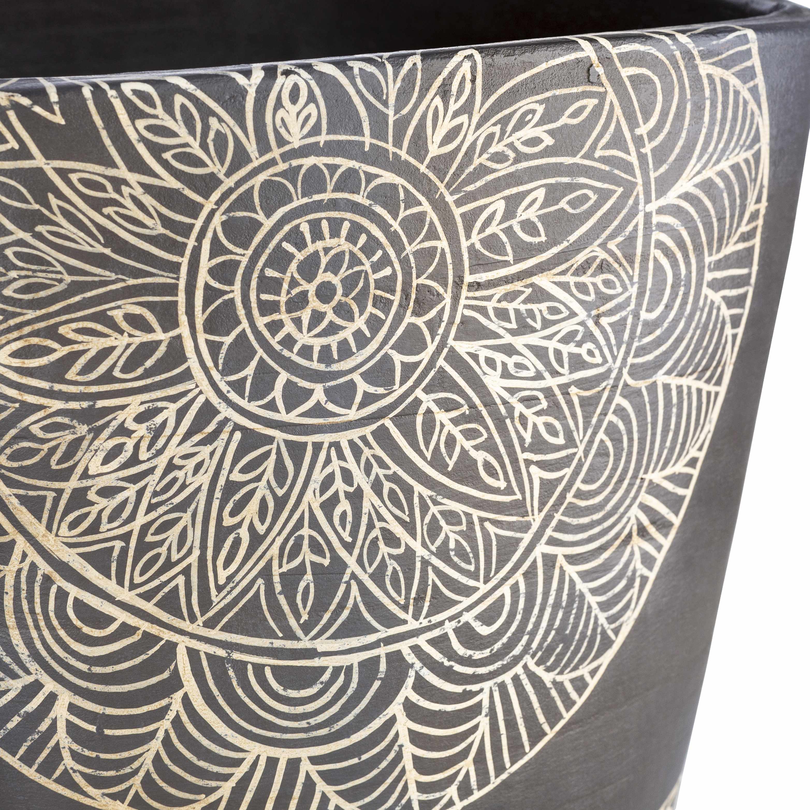 Hearst Terracotta Geometric Black Planter - Image 3