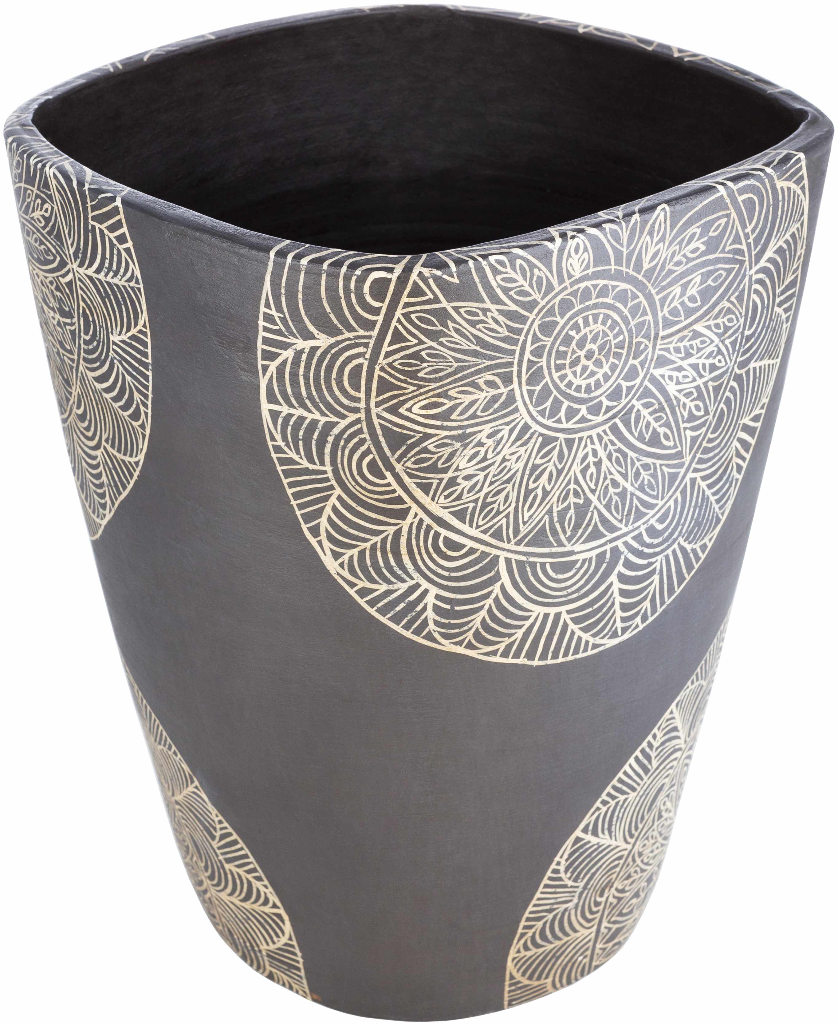 Hearst Terracotta Geometric Black Planter - Image 4