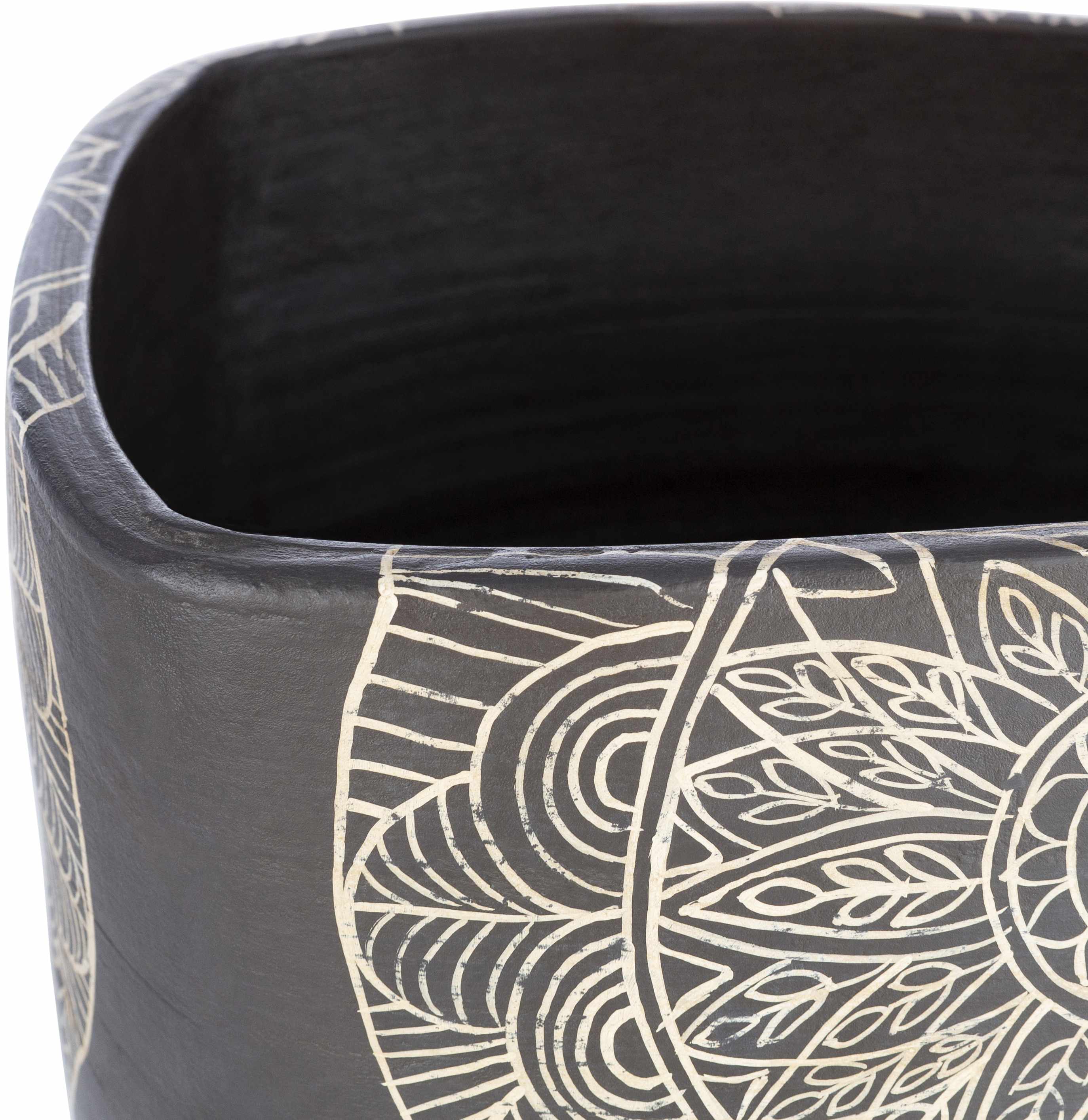 Hearst Terracotta Geometric Black Planter - Image 5