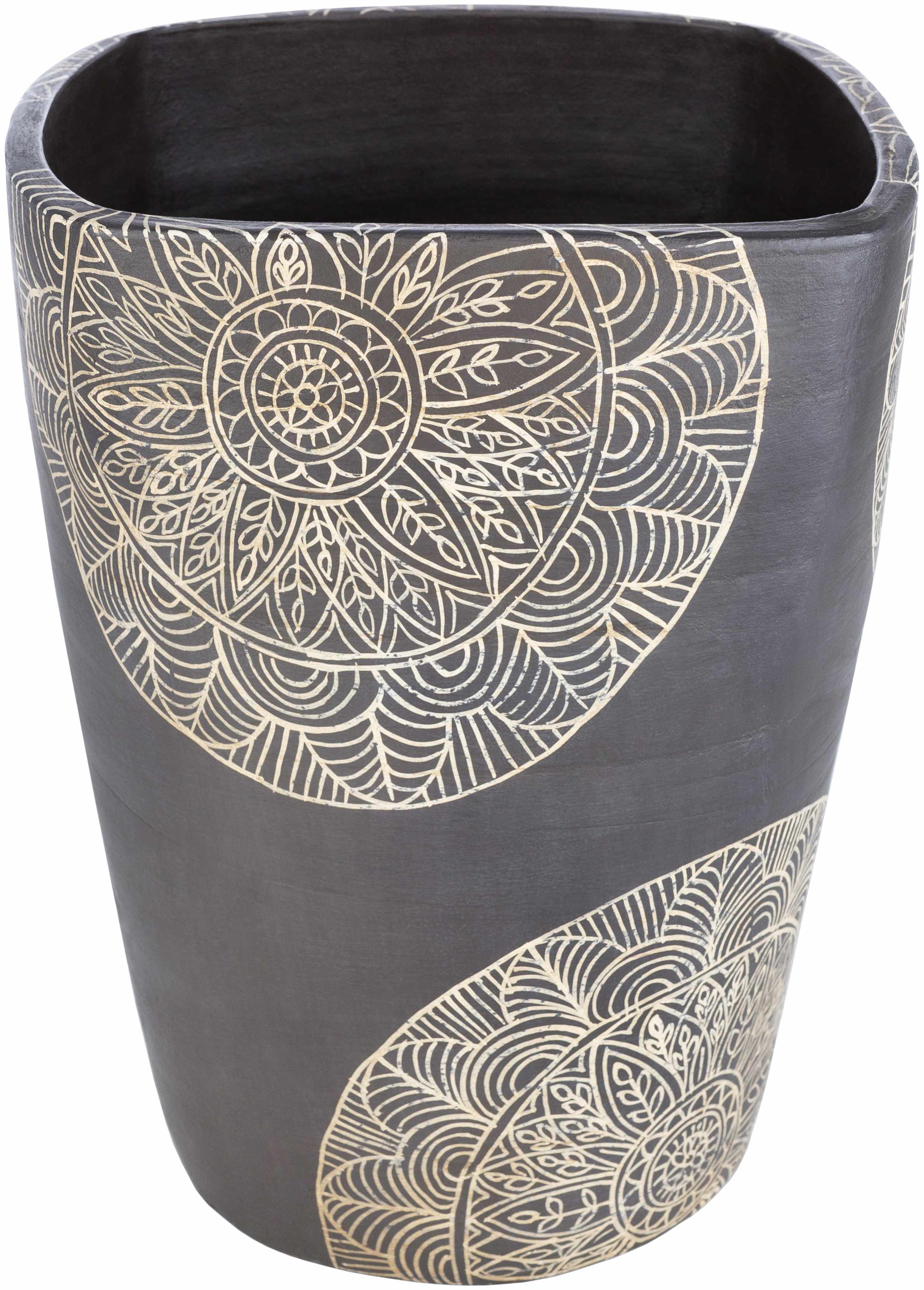 Hearst Terracotta Geometric Black Planter - Image 6
