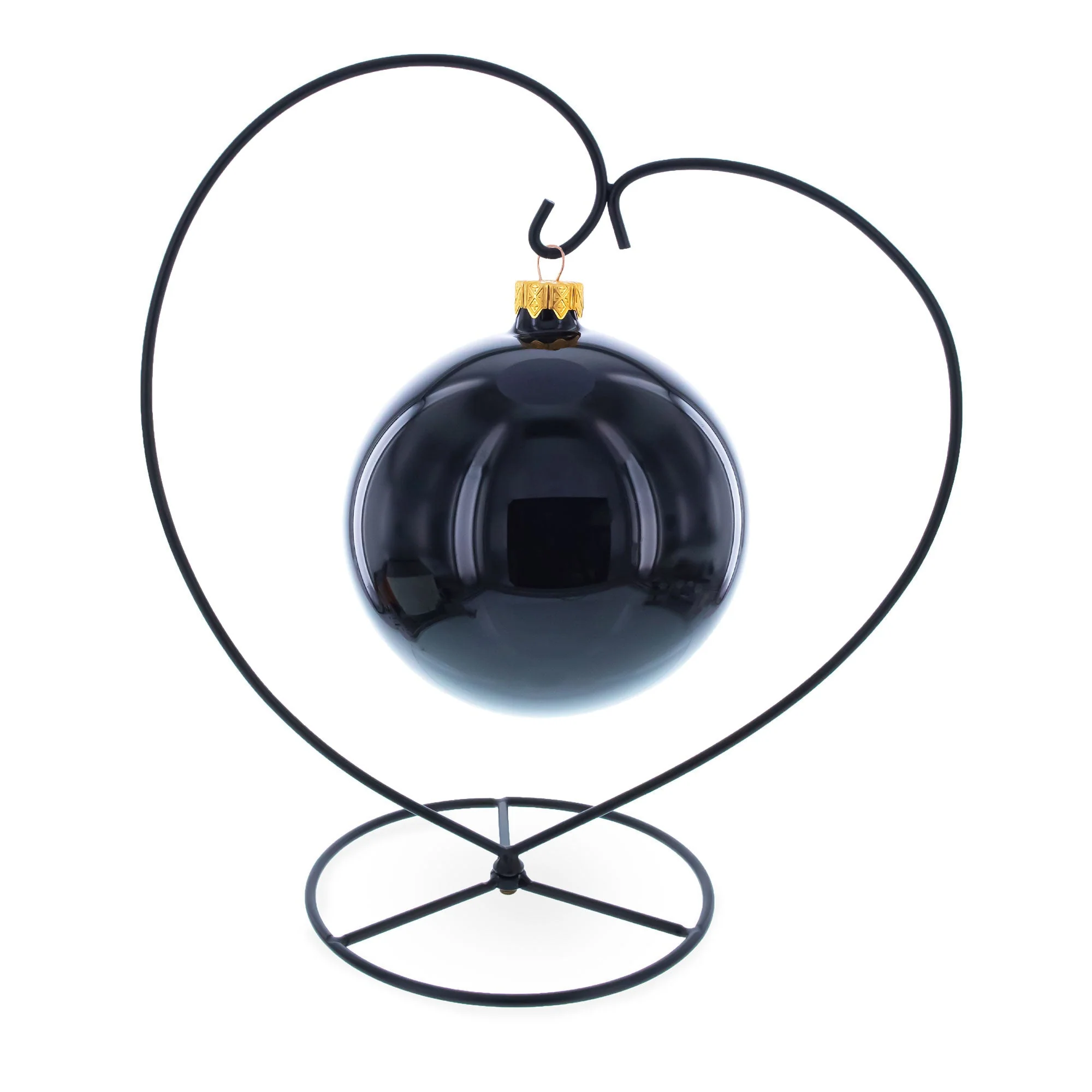 Heart-Shaped Hanging Photo Picture Frame and Black Metal Ornament Stand 9.75 Inches - Image 7