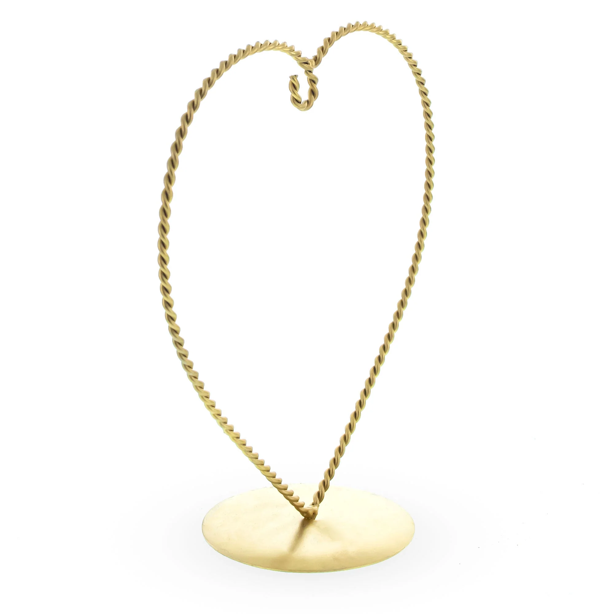 Heart-Shaped Twisted Gold Metal Ornament Display Stand 6.2 Inches (Poland) - Image 4