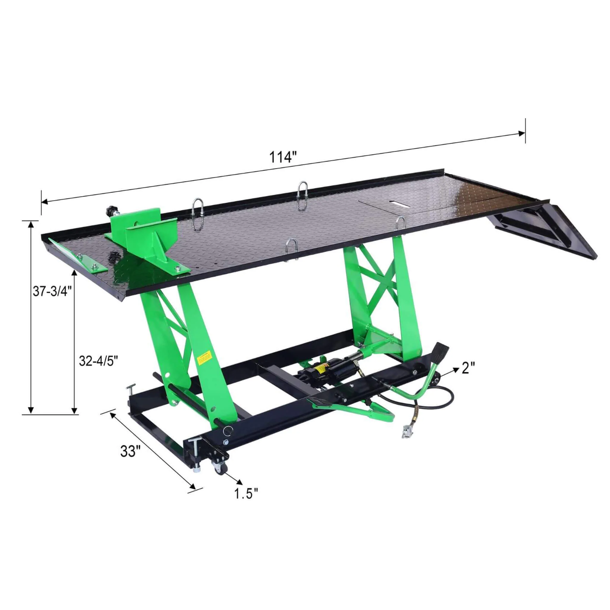Heavy-Duty 1000LBS Air Hydraulic Motorcycle ATV Lift Jack Table (SAK78351) - Image 17