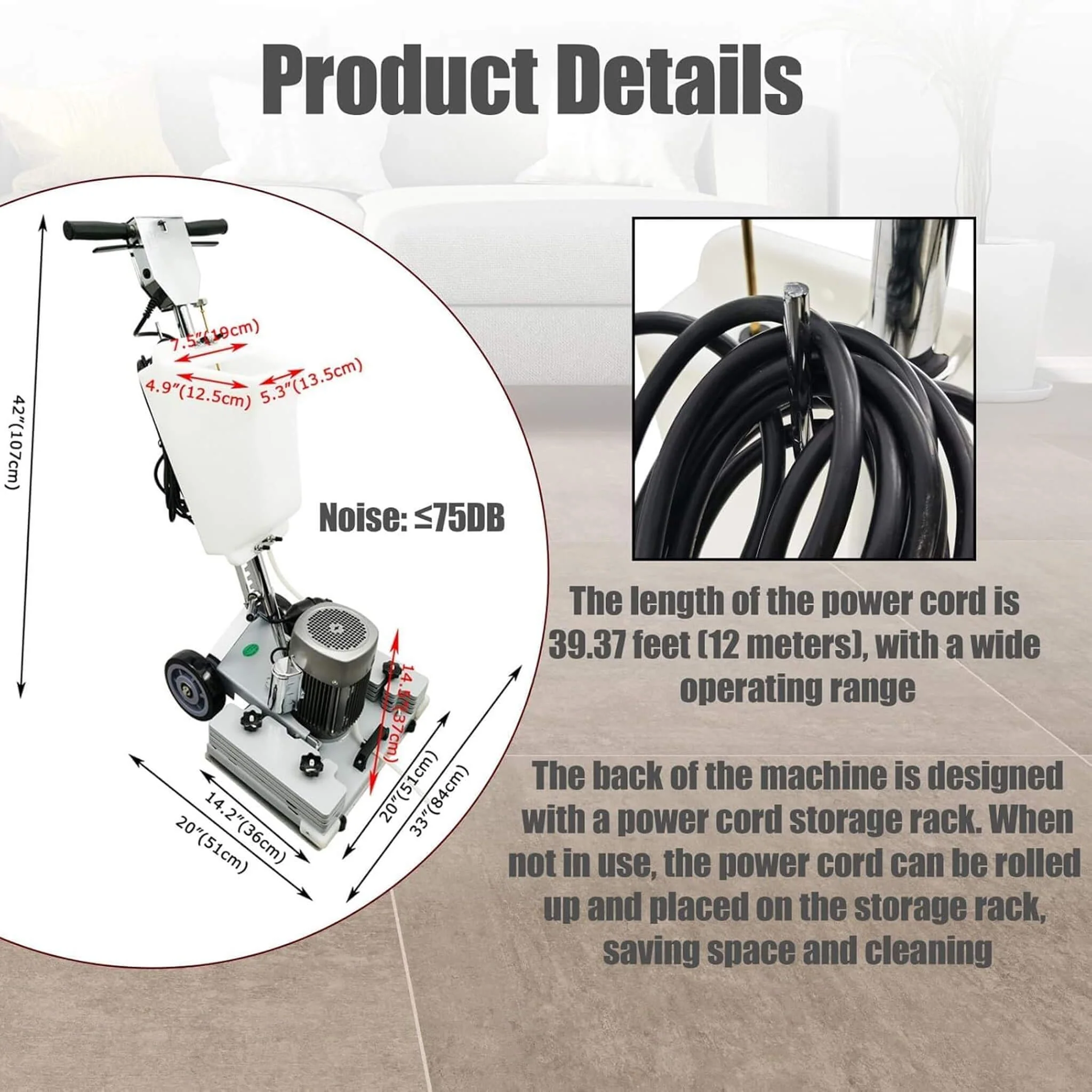Heavy-Duty 110V Multi Functional Electric Floor Polishing Machine (SAK31859) - Image 10