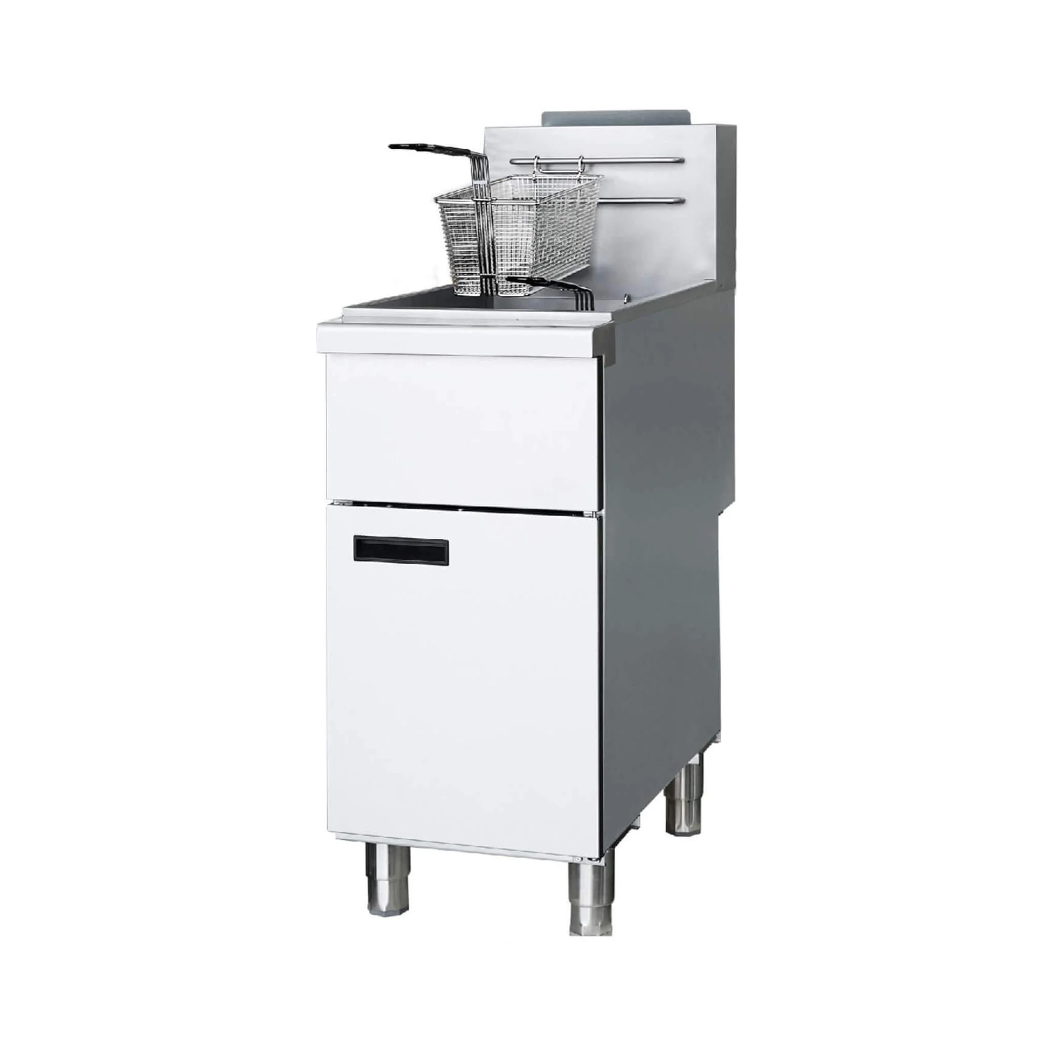 Heavy-Duty 120K BTU Commercial Stainless Steel 4-Burner Propane Deep Fryer (SAK64021) - Image 3