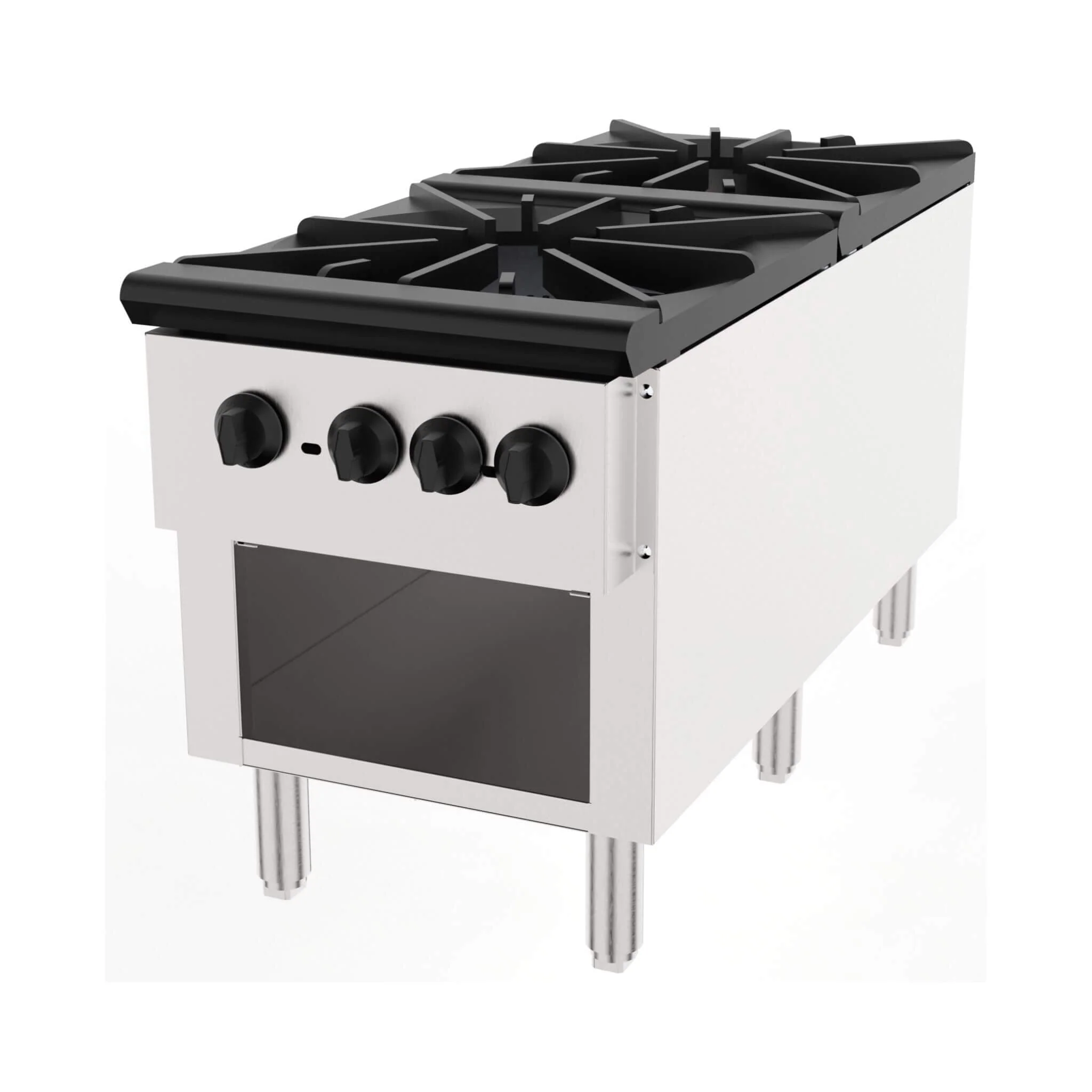 Heavy-Duty 18K BTU Commercial 2-Burner Stainless Steel Gas Stove Range (SAK40721) - Image 7