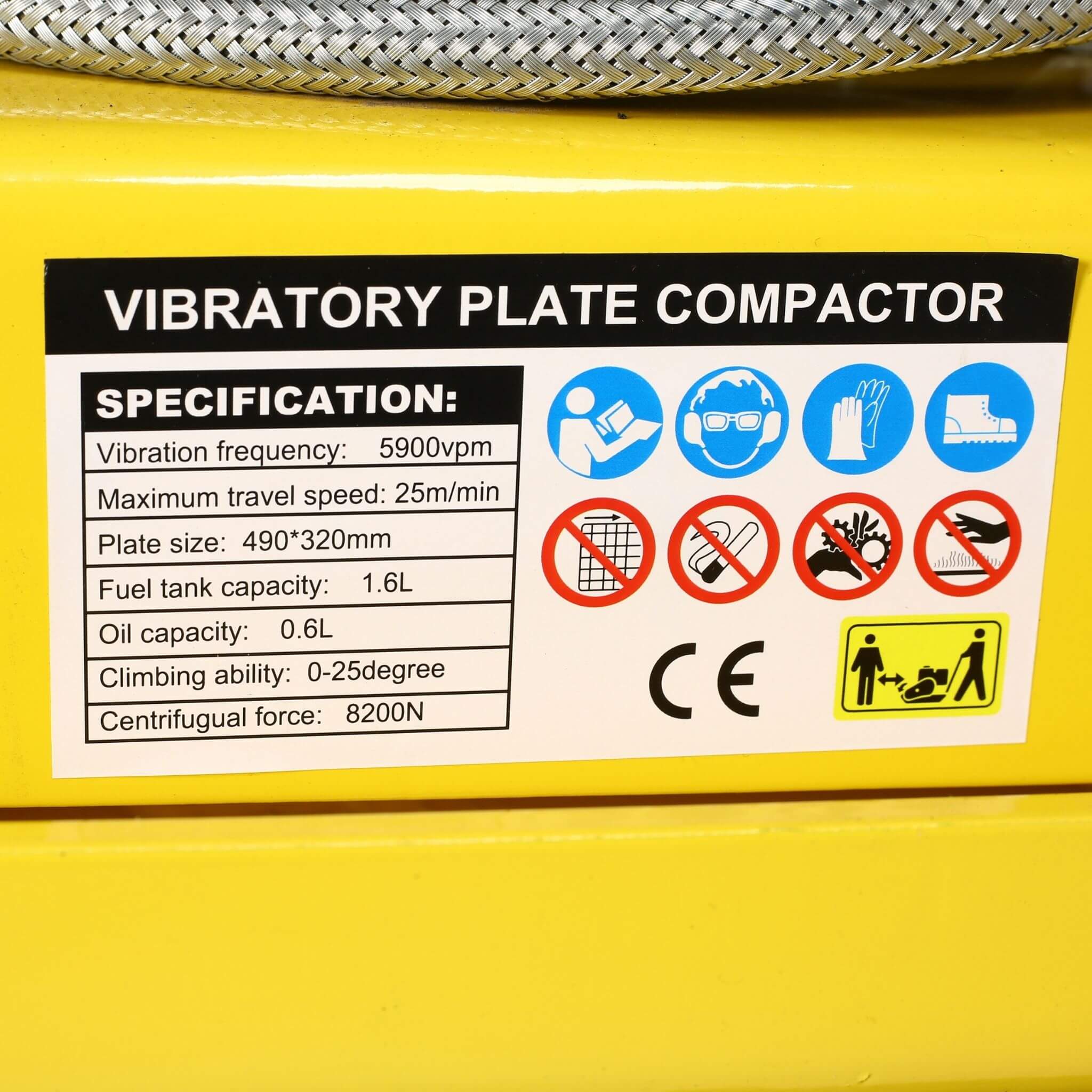Heavy-Duty 2.5HP 79CC 8200N Gas-Powered Plate Compactor Machine (SAK58492) - Image 16
