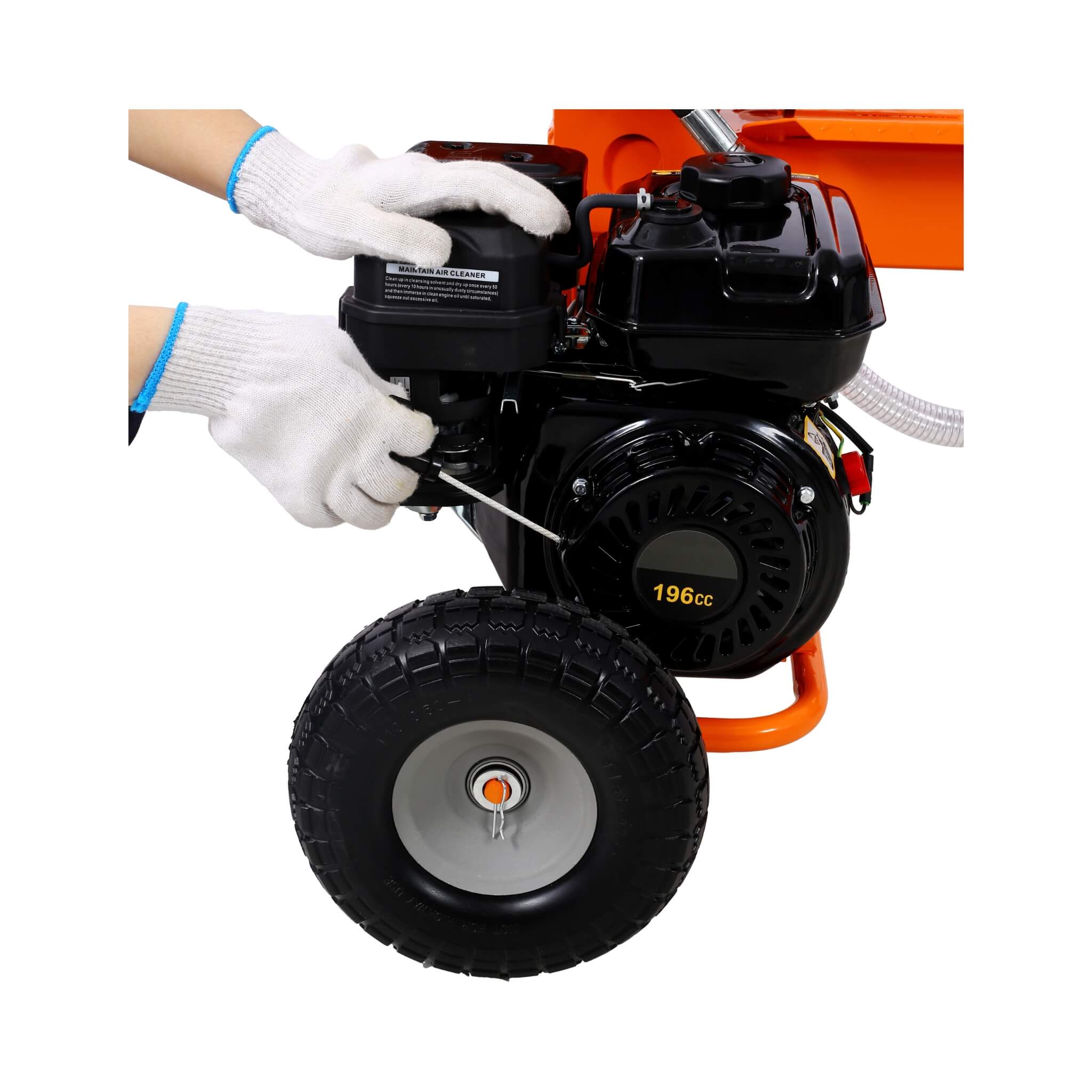 Heavy-Duty 20-Ton 7HP Portable Log Splitter With Auto-Return Hydraulic Ram (SAK15842) - Image 13