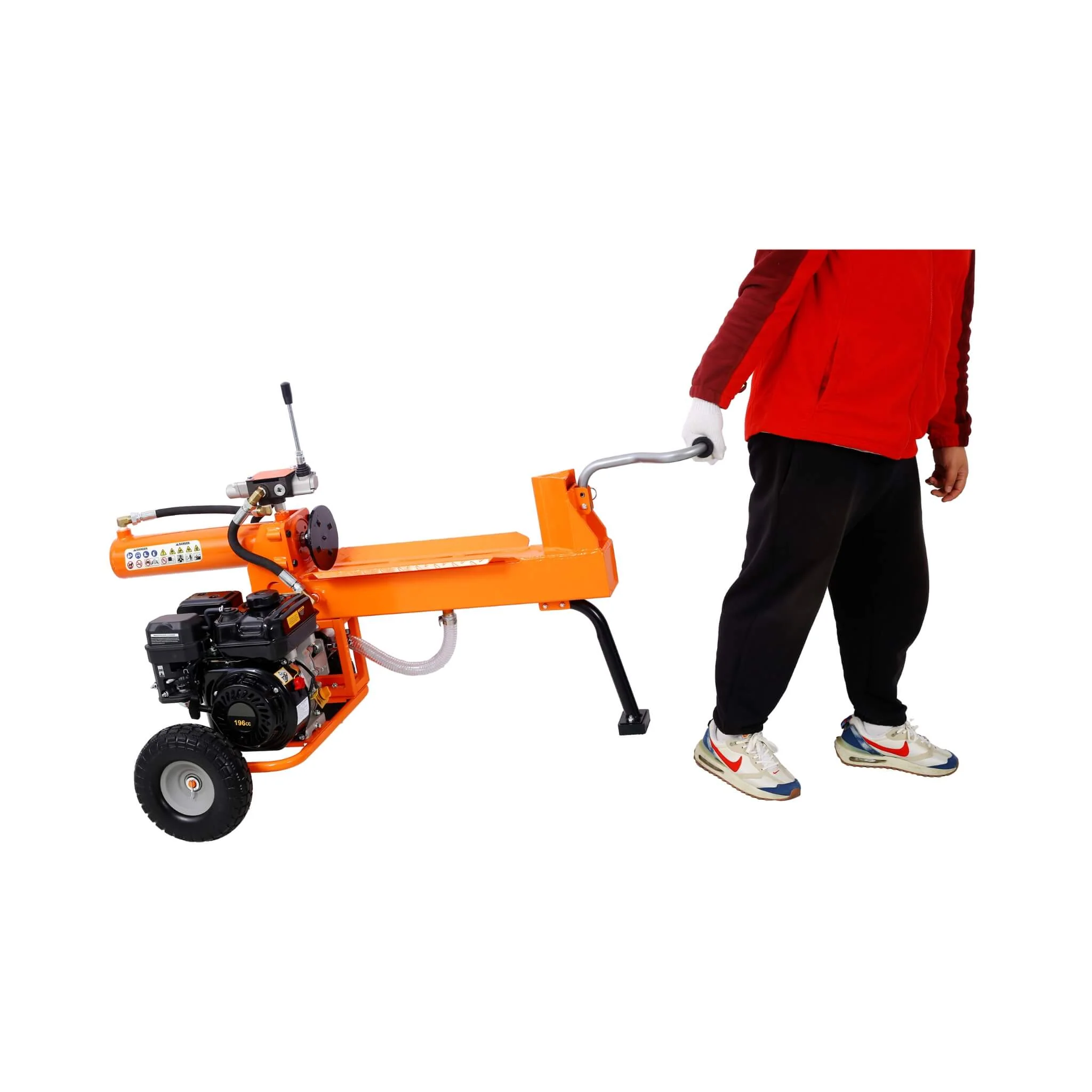 Heavy-Duty 20-Ton 7HP Portable Log Splitter With Auto-Return Hydraulic Ram (SAK15842) - Image 14